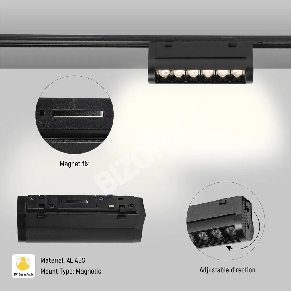Светильник LED магнитный Adjustable SLIM 6 Вт 48 В 4000 К (Ре, 169-03105 7