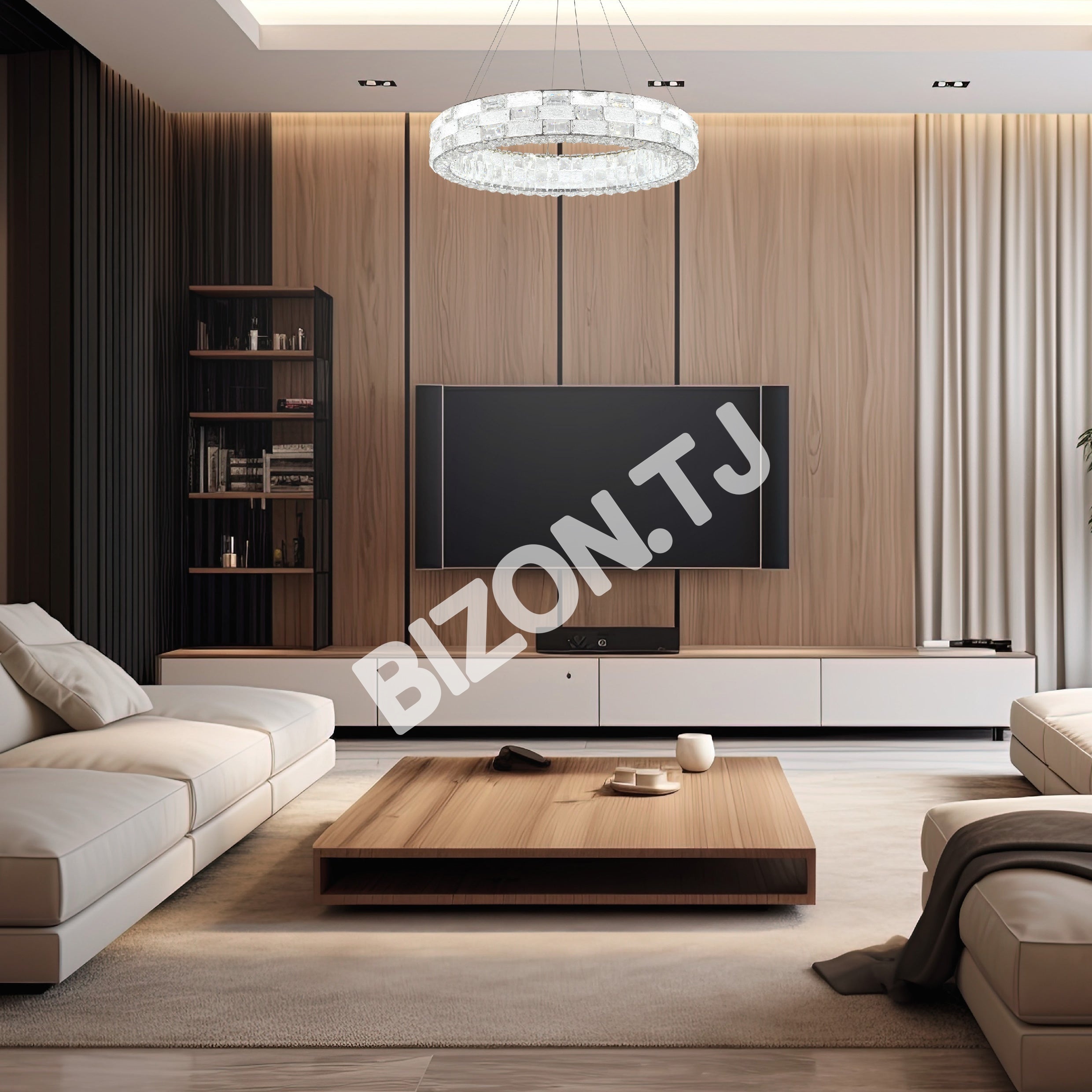 Люстра Crystal хром CB701 D500мм 3 Colour (с ди, 159-18334 11