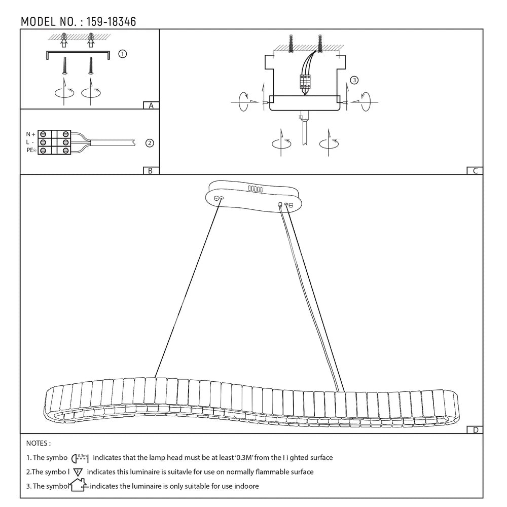 Люстра Crystal хром C2301-1A 90 Вт Dimming L1200мм, 159-18348 9