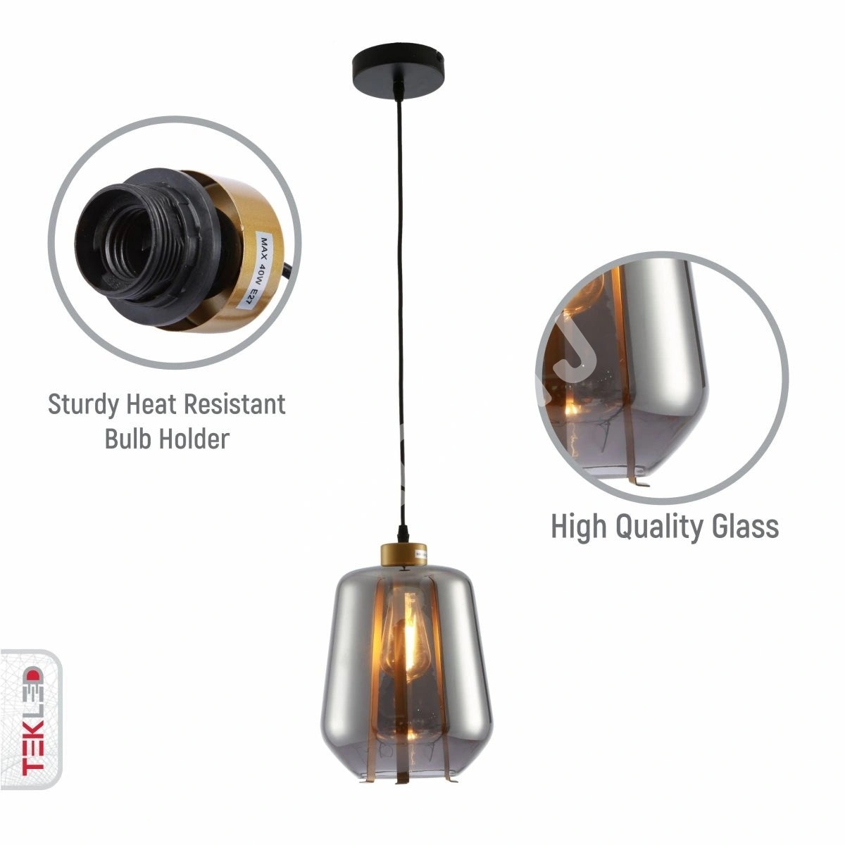 Люстра LANTERNA SMOKE 40 Вт 1xE27 220×3001, 159-17350 8
