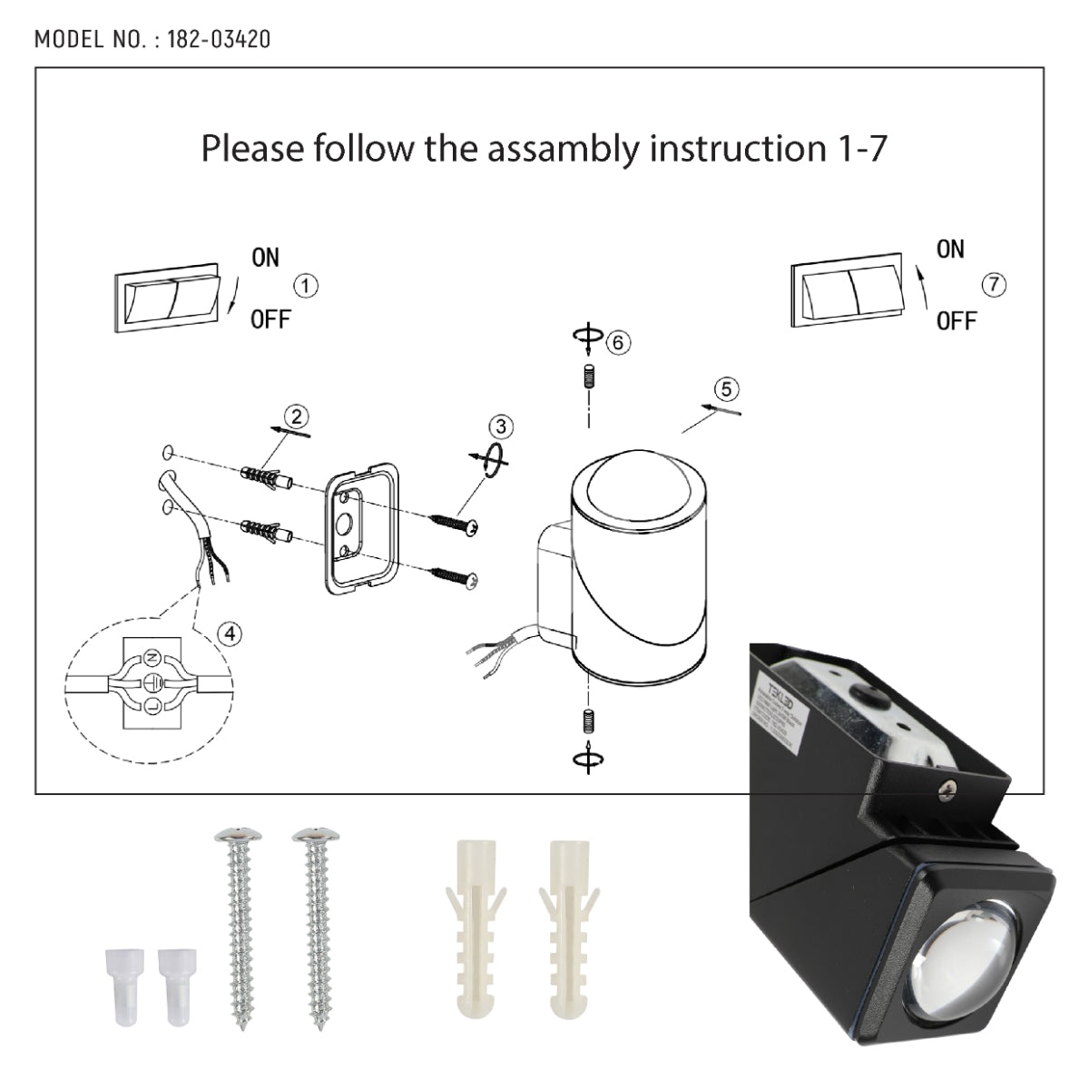 Rotatable Cubes 2 way уличный LED настенный светильник SSQ20, 182-03420 7