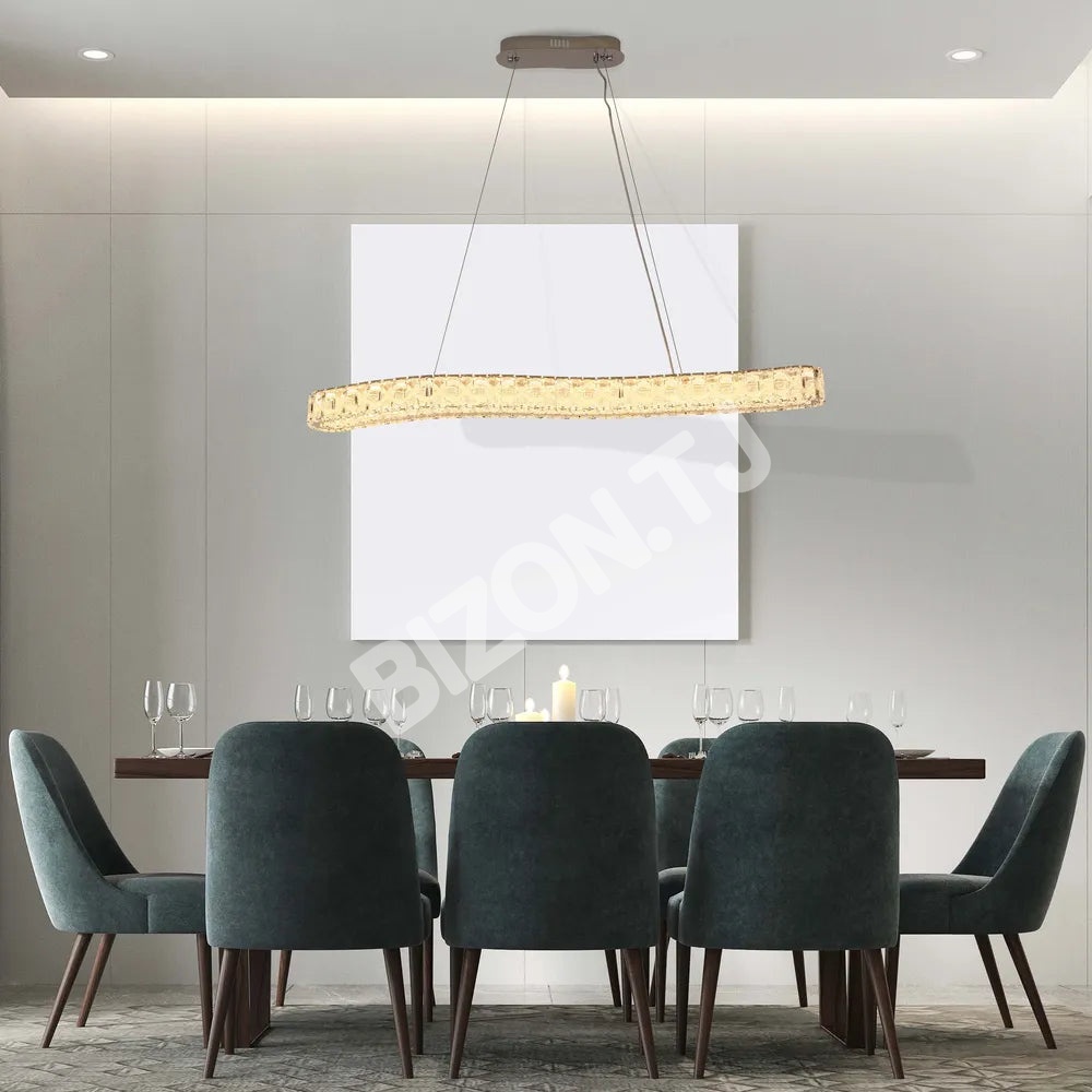 Люстра Crystal хром C2301-1A 90 Вт Dimming L1200мм, 159-18348 4