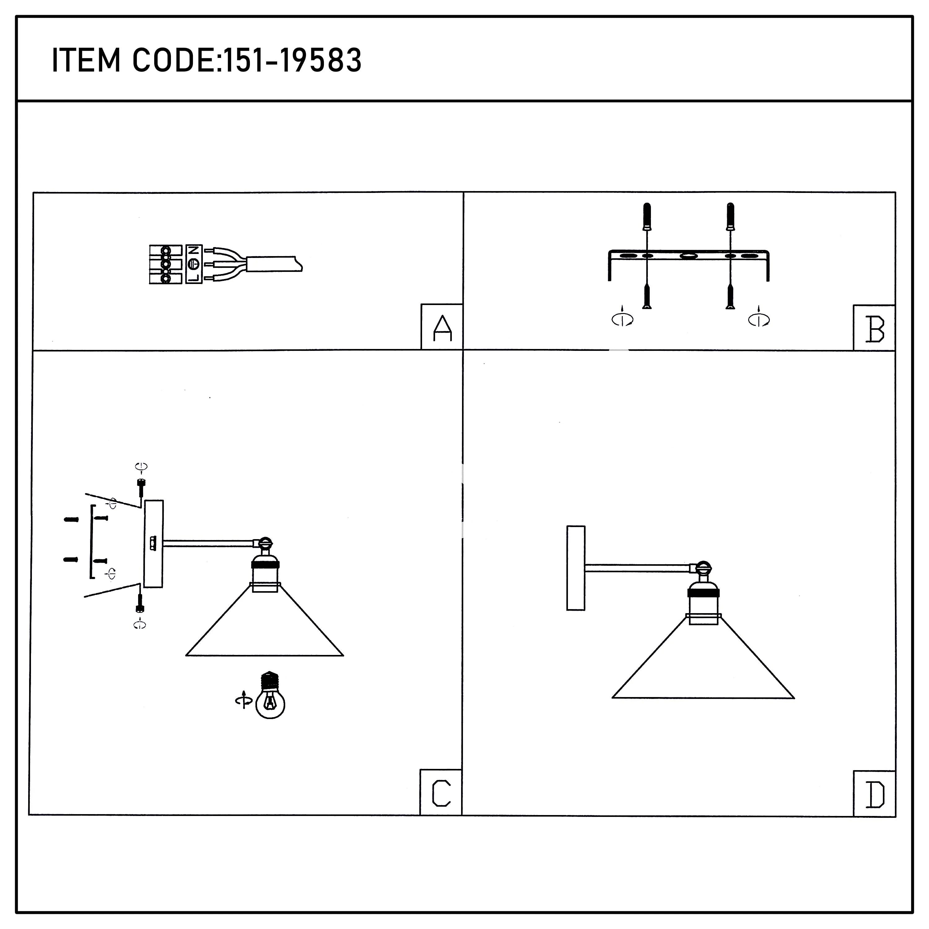 Бра SY9331-1 GAB E27 D260mm10, 151-19584 26
