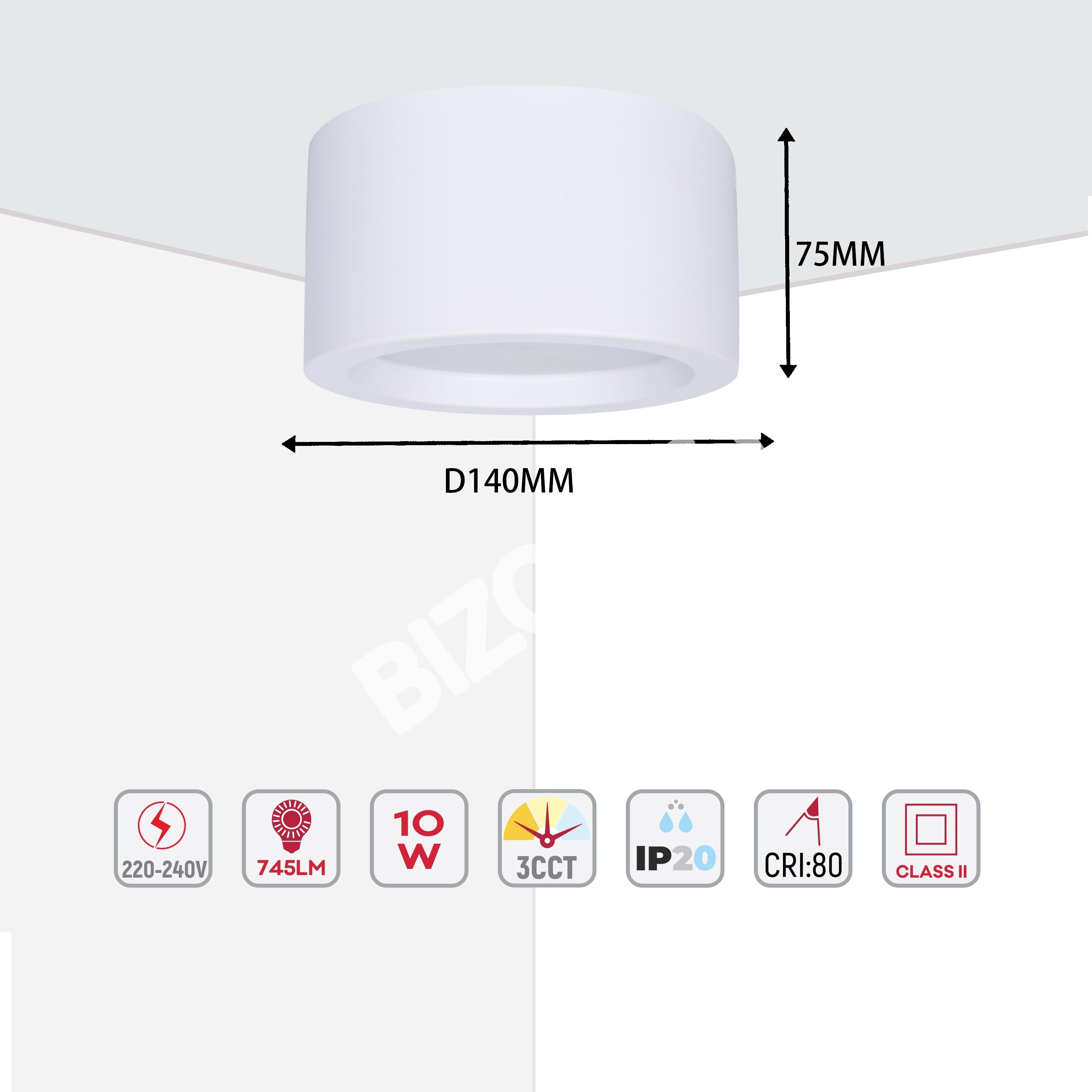 Светильник даунлайт LED MIRA 10 Вт 3CCT черный, 165-15973 26