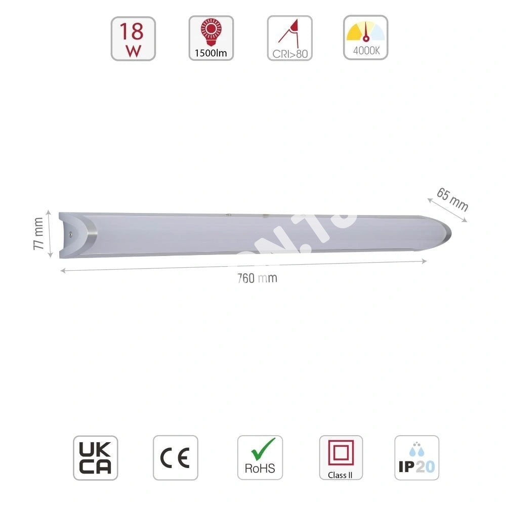 Светильник LEDMIRROR18 Вт CH4000K760×65×80 4000 К 85-265 В, 117-032689 5