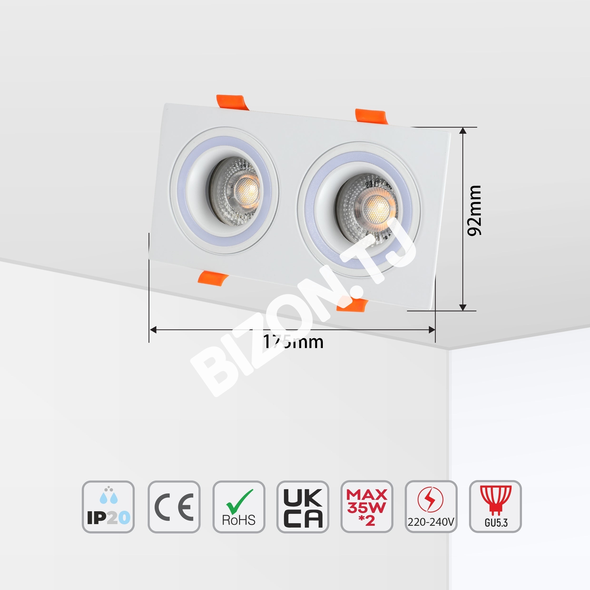 Светильник Low UGR Fixed Aluminium даунлайт IP20 GU5.3 way черный квадратный, 143-03478 27