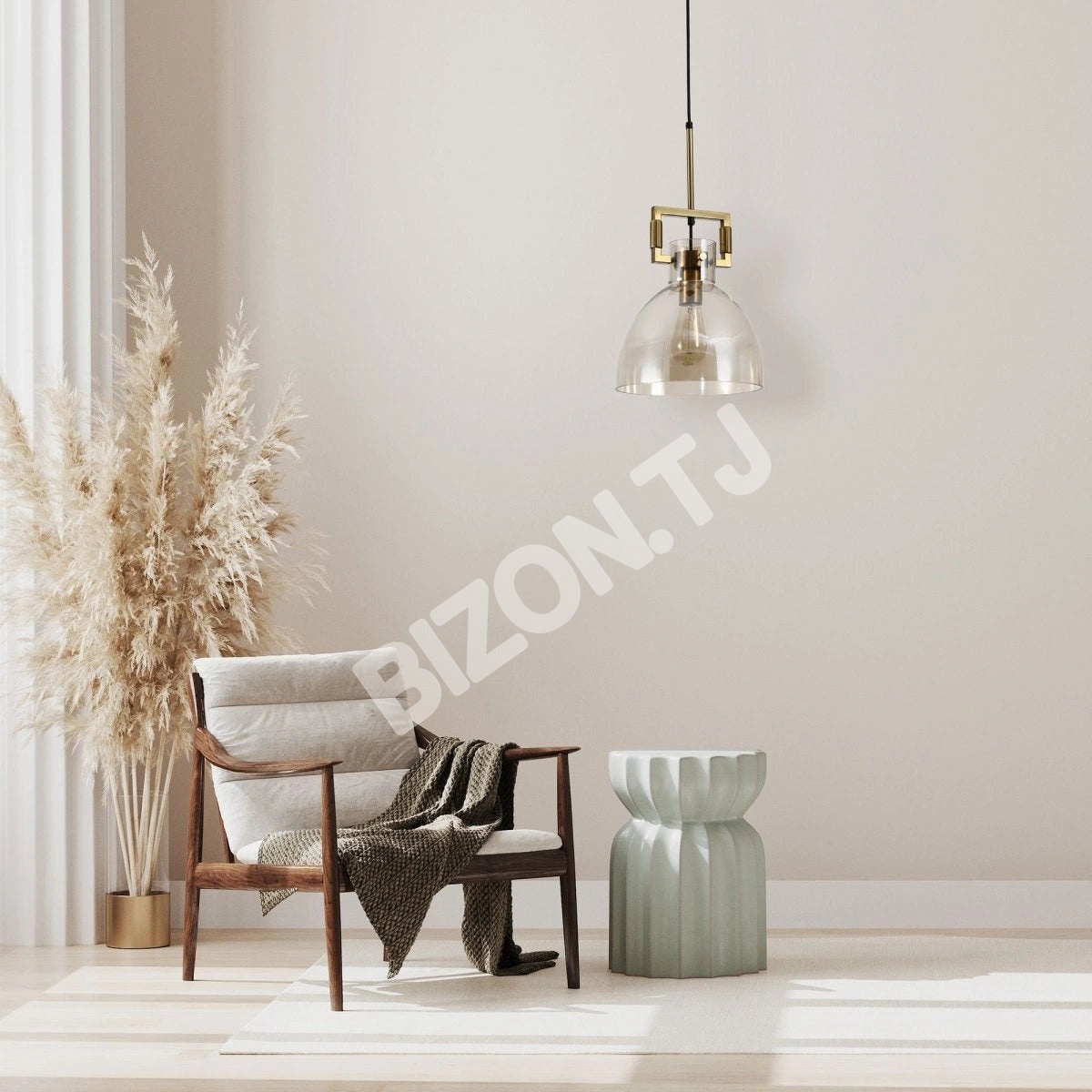 Люстра Chandelier 8658-1A AM E27 AMBER стекло (T, 156-19470 11