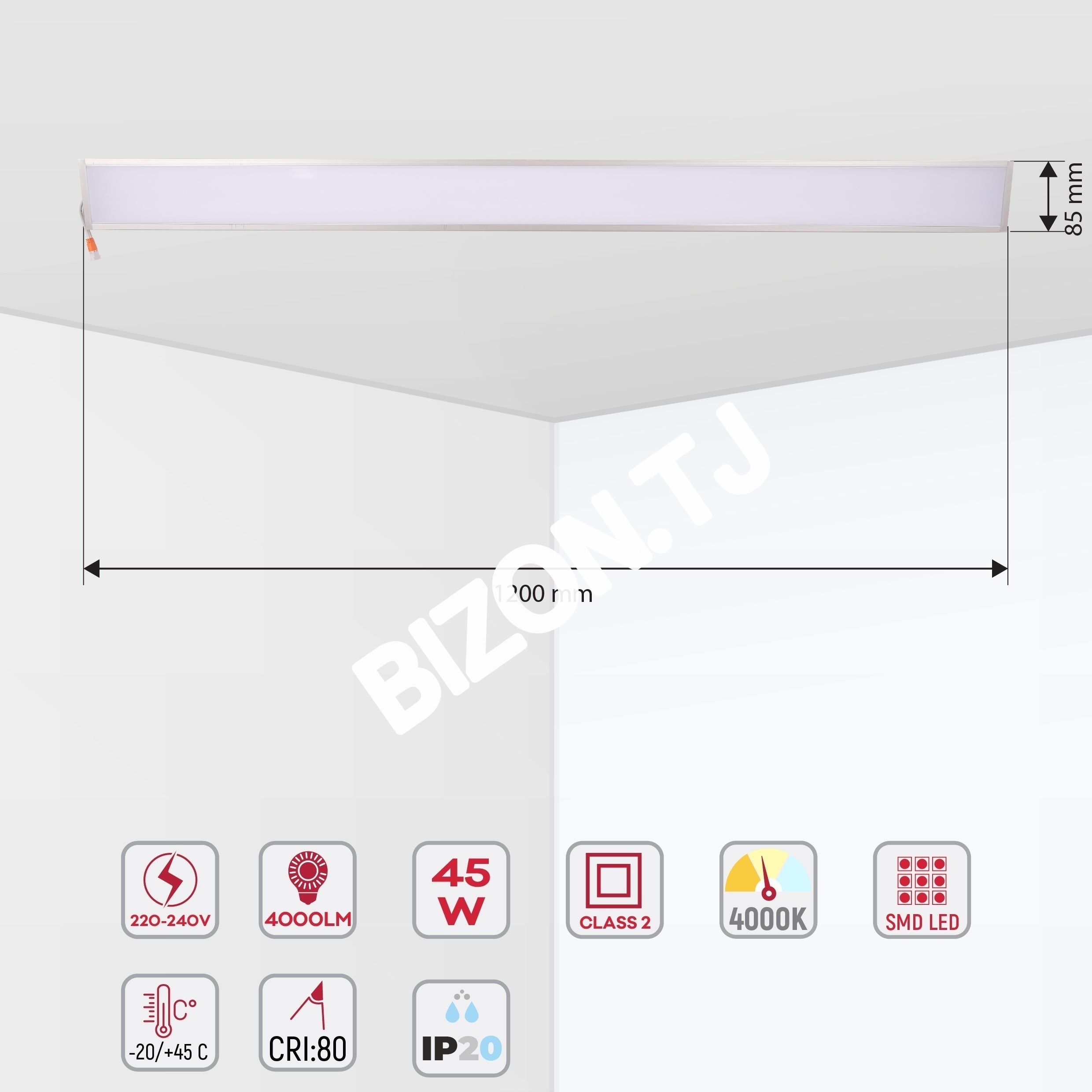 Светильник подвесной LED AGENA 36W4000 К черный 119.4sm10, 114-03020 8