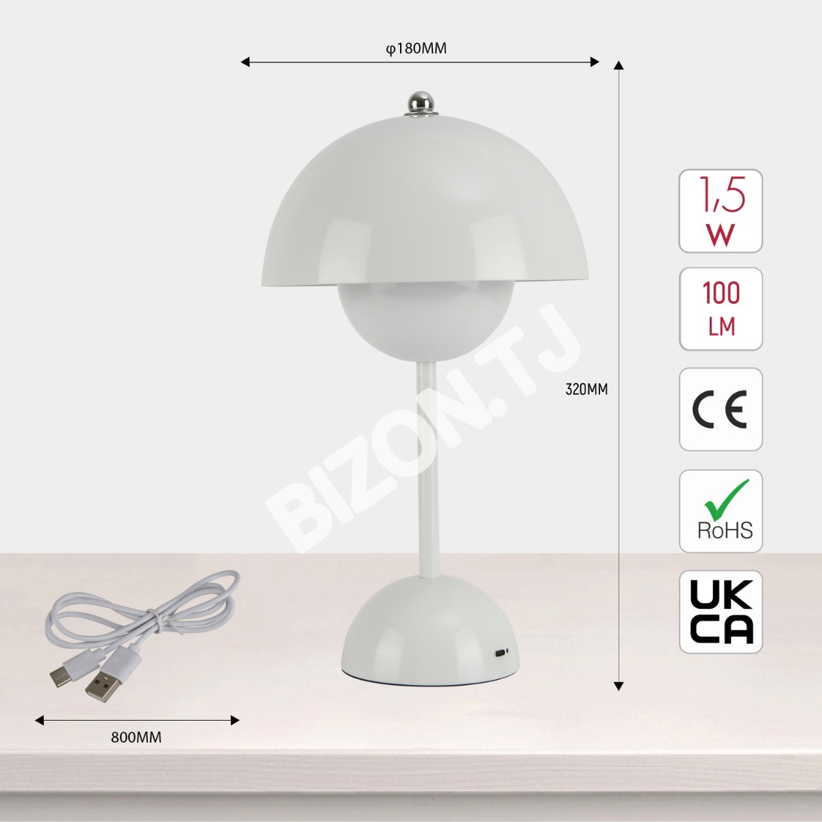 Светильник настольный SCANDINAVIAN 14 LED металл D, 130-03732 13