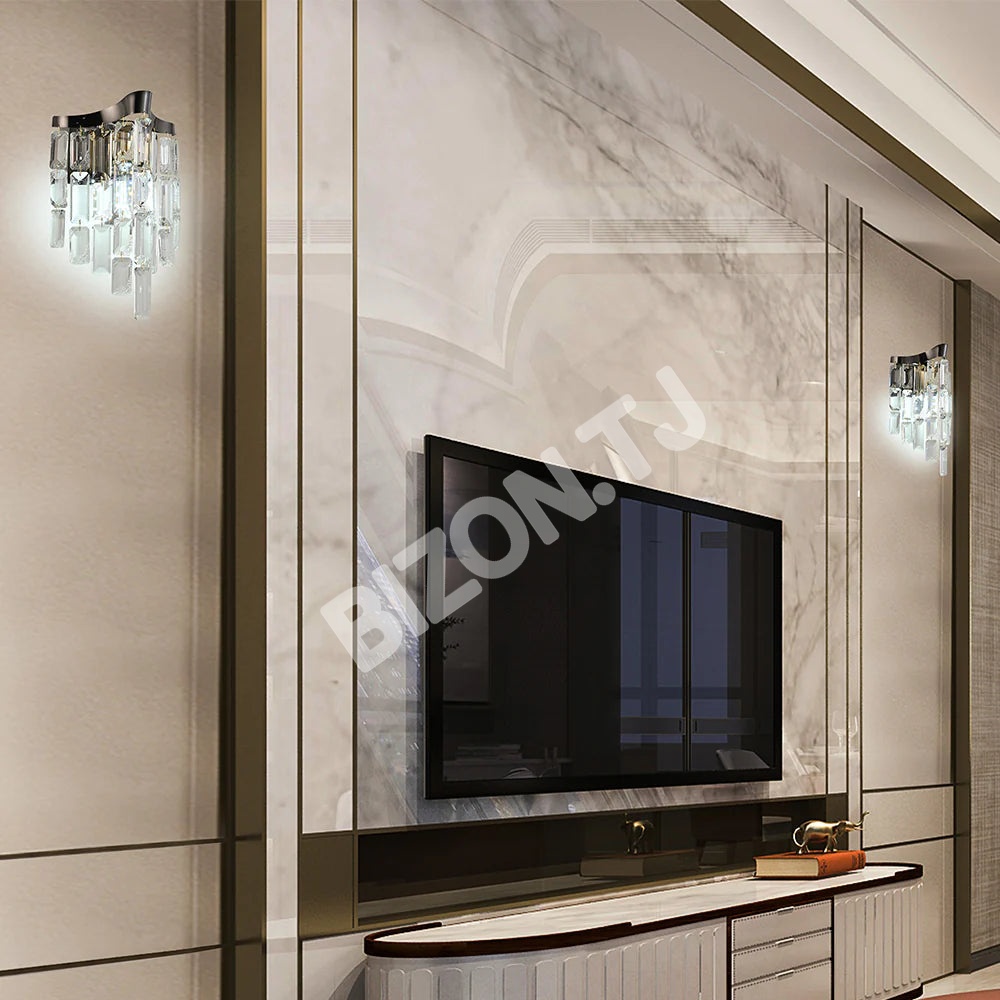 Бра Crystal 2xE14 черный 200 мм*350 мм, 151-19962 4