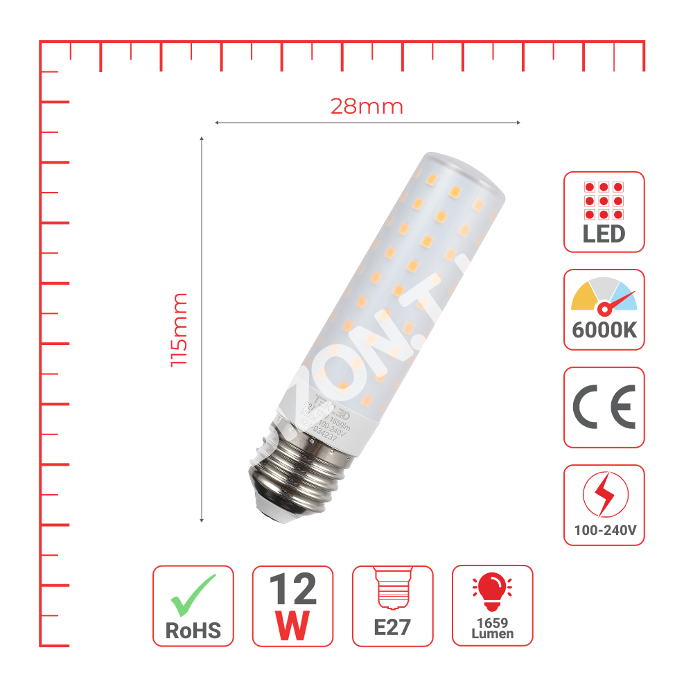 Лампа KAPSUL LED 12 Вт E27 1659 лм 3000K200 / 10, 527-034237 10