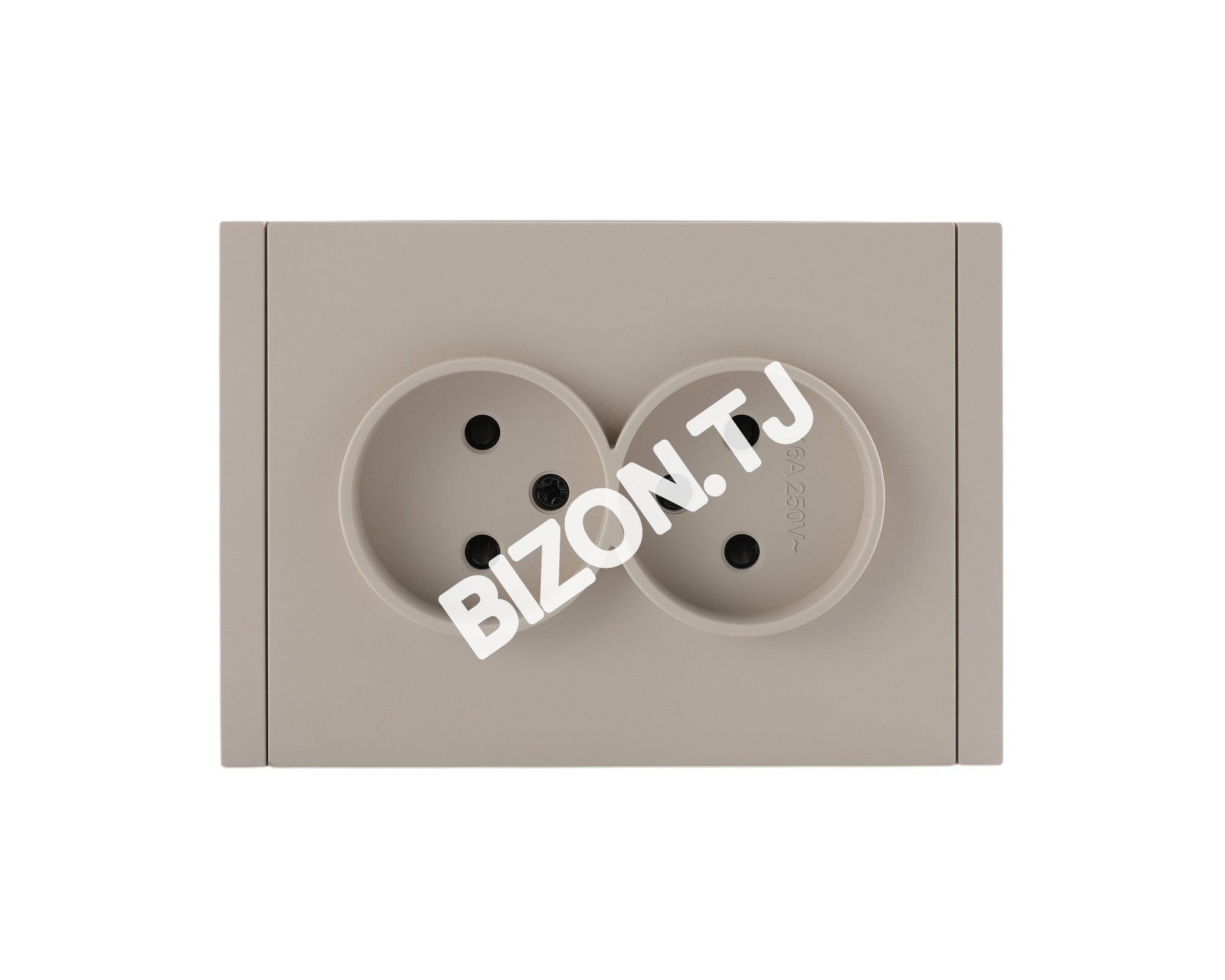 Розетка 2-я 2pin б / з, с / у, Черная, серия NIZMO, ELECTRIC 84 / 7, 283-03518 7