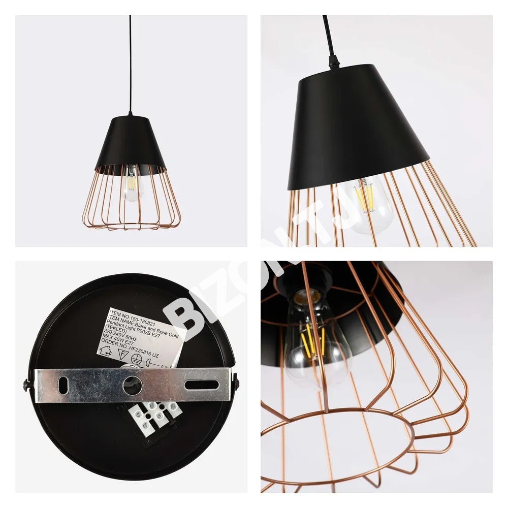 P003C E27 черный+ROSE золотой(ASYA), 150-180822 20