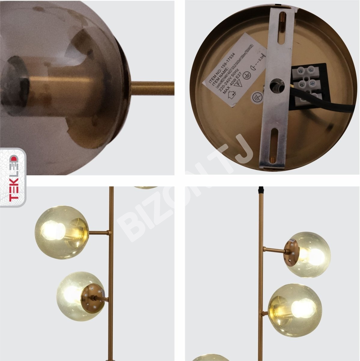 Люстра MD21446 / 1 4xE27 золотой D420xH1300mm1, 159-17534 4