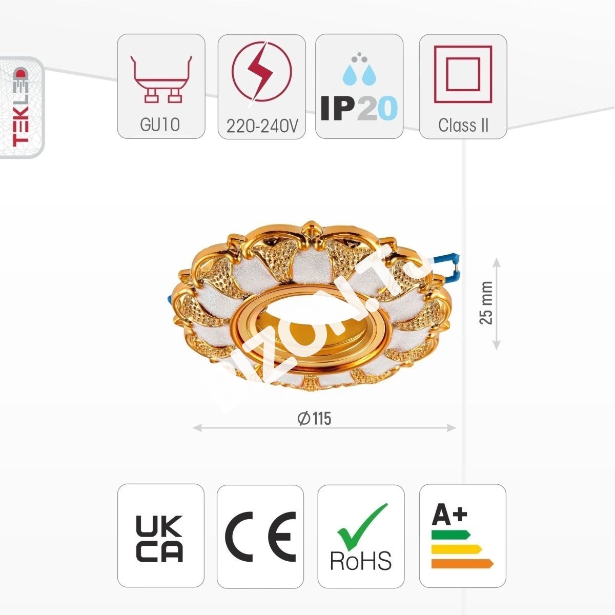 Светильник Vintage точечный светильник Fixture GU10 Ivy, 144-03610 7
