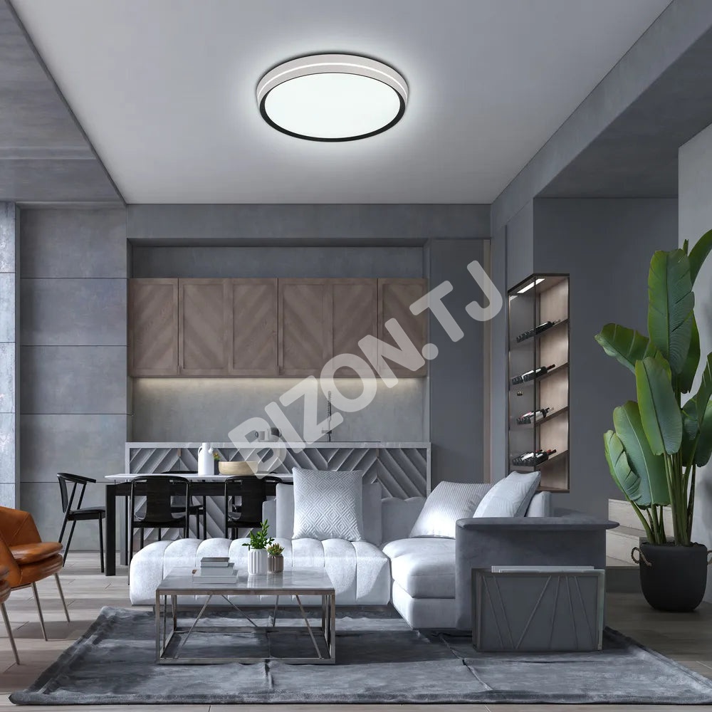Светильник LED потолочный Светильник EGLO 40Wx2 черный D500 6000 К / 40, 165-16027 2