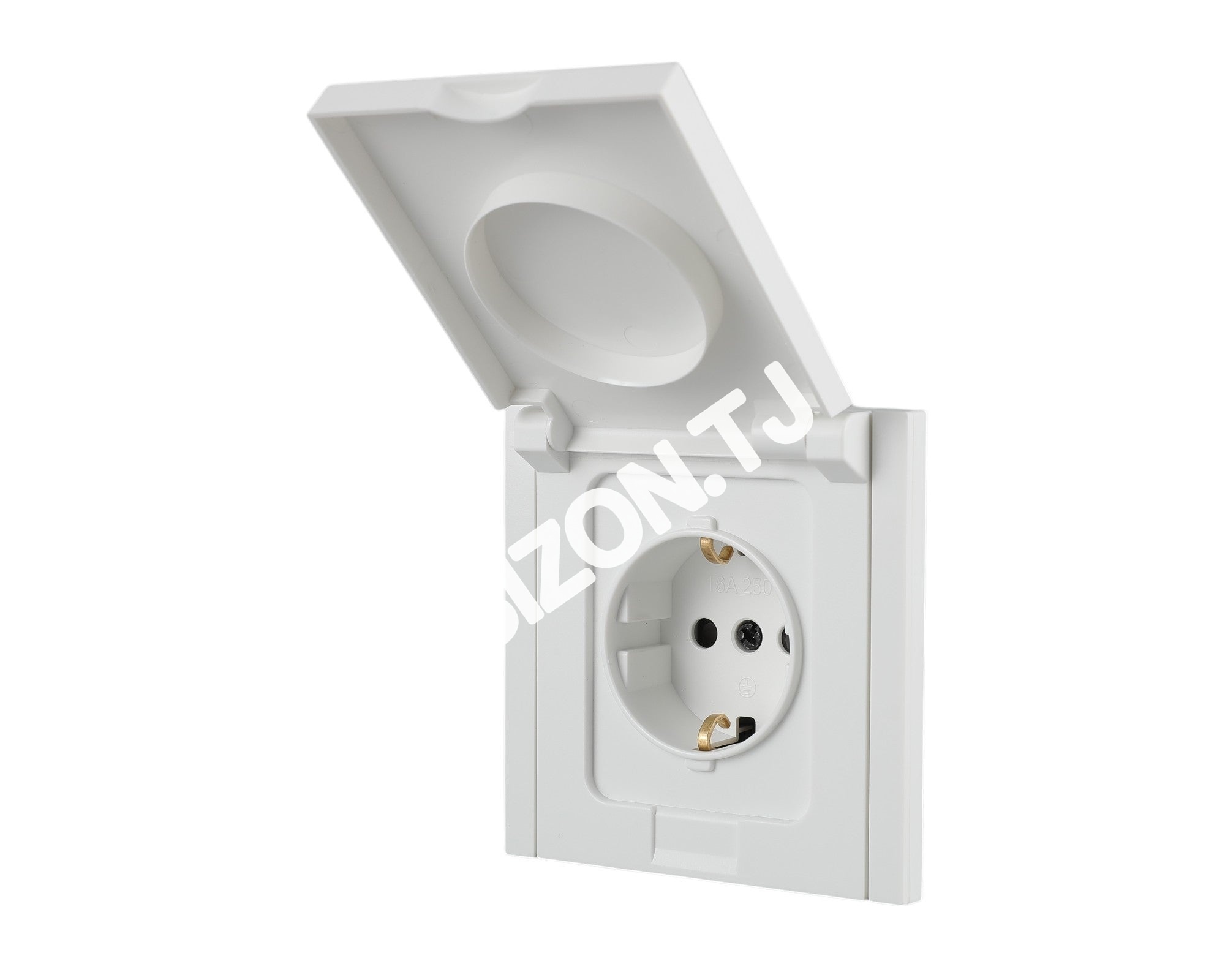 Розетка sс крышкой, с / у, Темно-серая, серия NIZMO, ELECTRIC 120 / 10, 283-03570 2