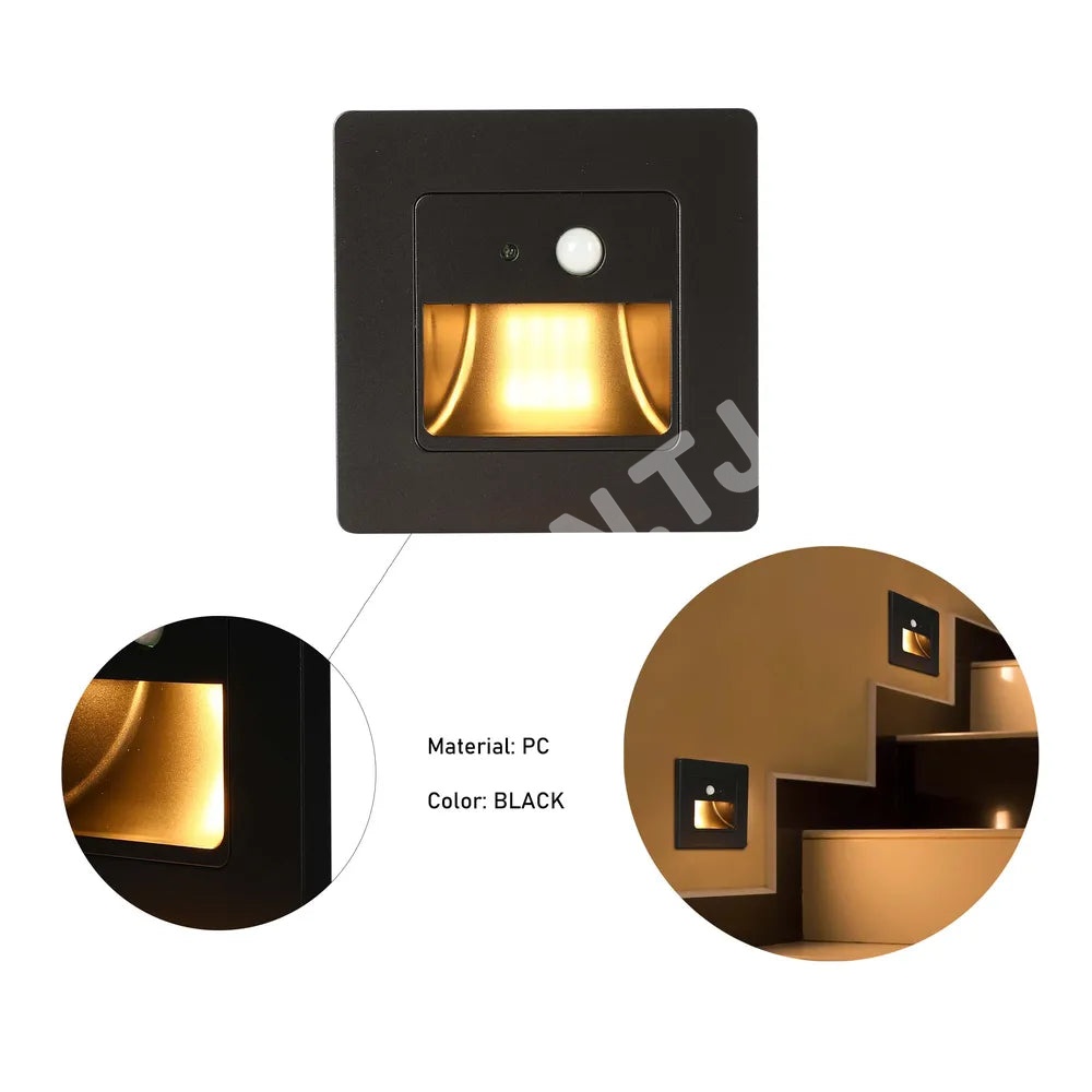 Светильник LED Stair Step светильник 1 Вт черный датчик 3000 К, 181-03420 6