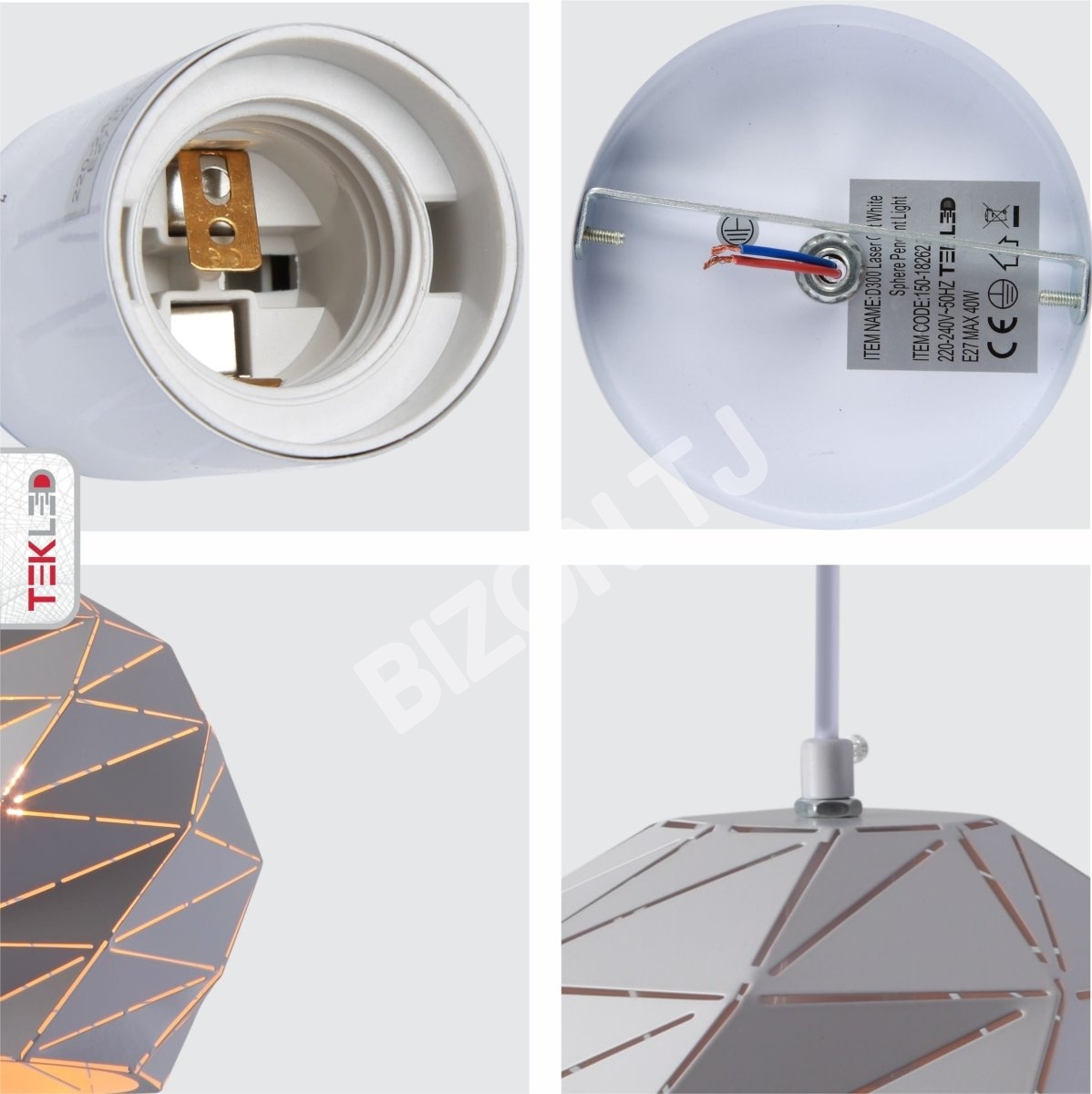 Светильник белый металл Laser Cut Globe подвесной потолочный светильник XLarge с E27, 150-18156 12