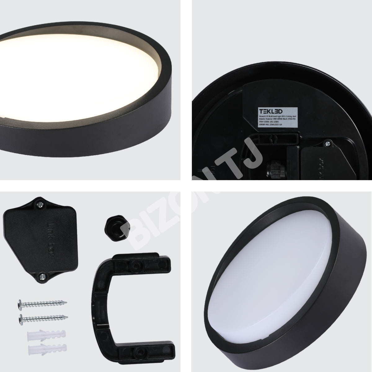 Светильник круглый LED FK500 18 Вт черный 4000 К IP65, 181-15365 6