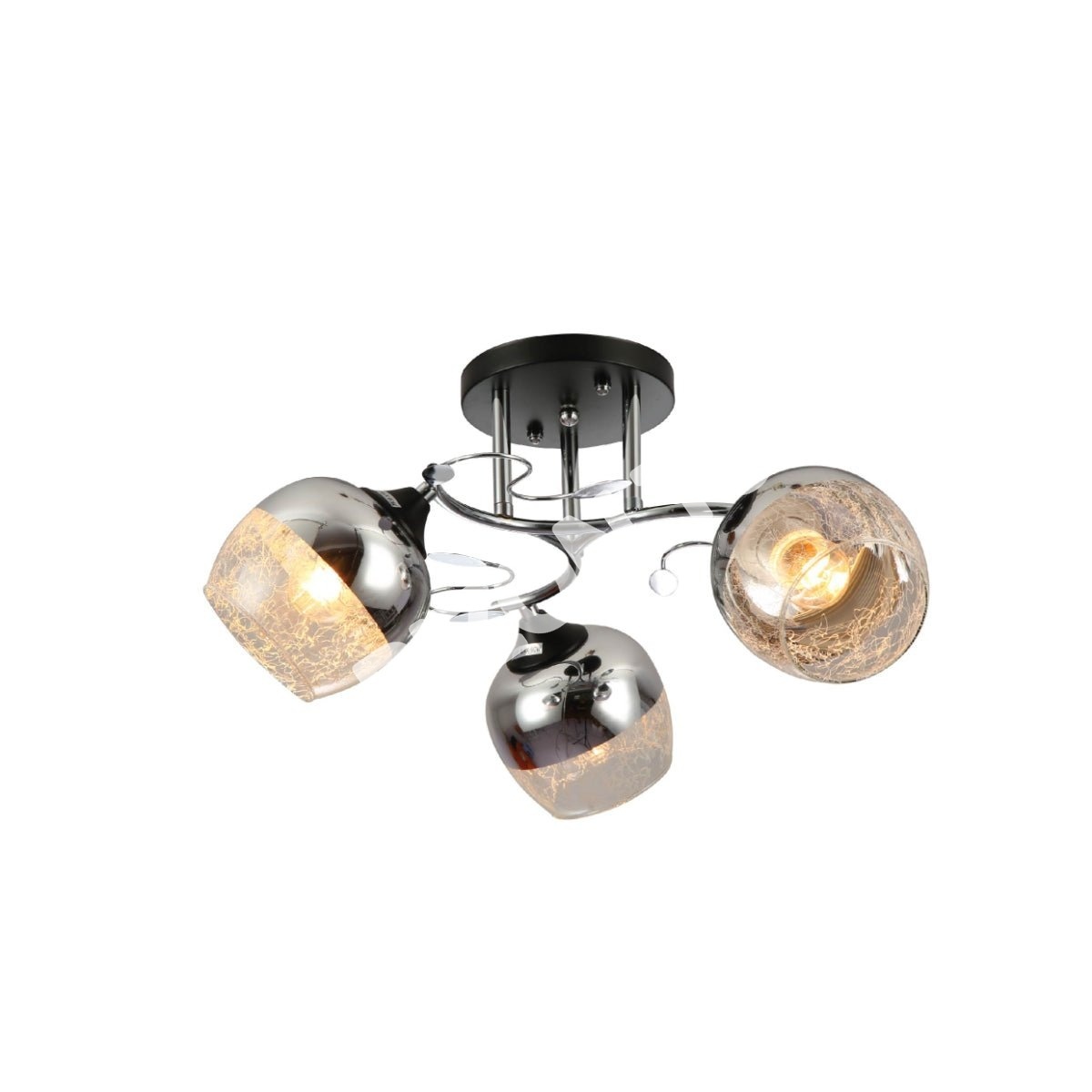 Люстра 8661-5 5xE27 AMBER+черный, 159-17980 5