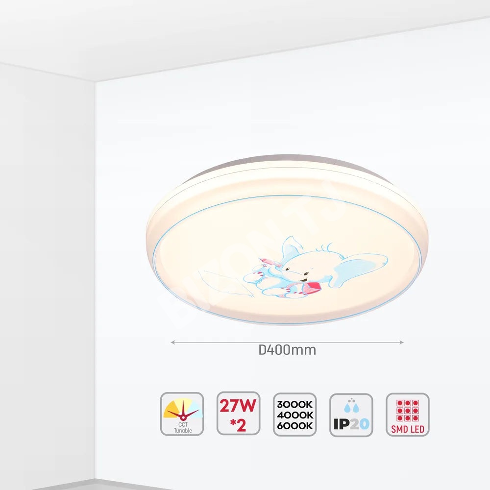Светильник LED потолочный Светильник ELEPHANT 30Wx2 синий D400 6000 К, 165-16031 5