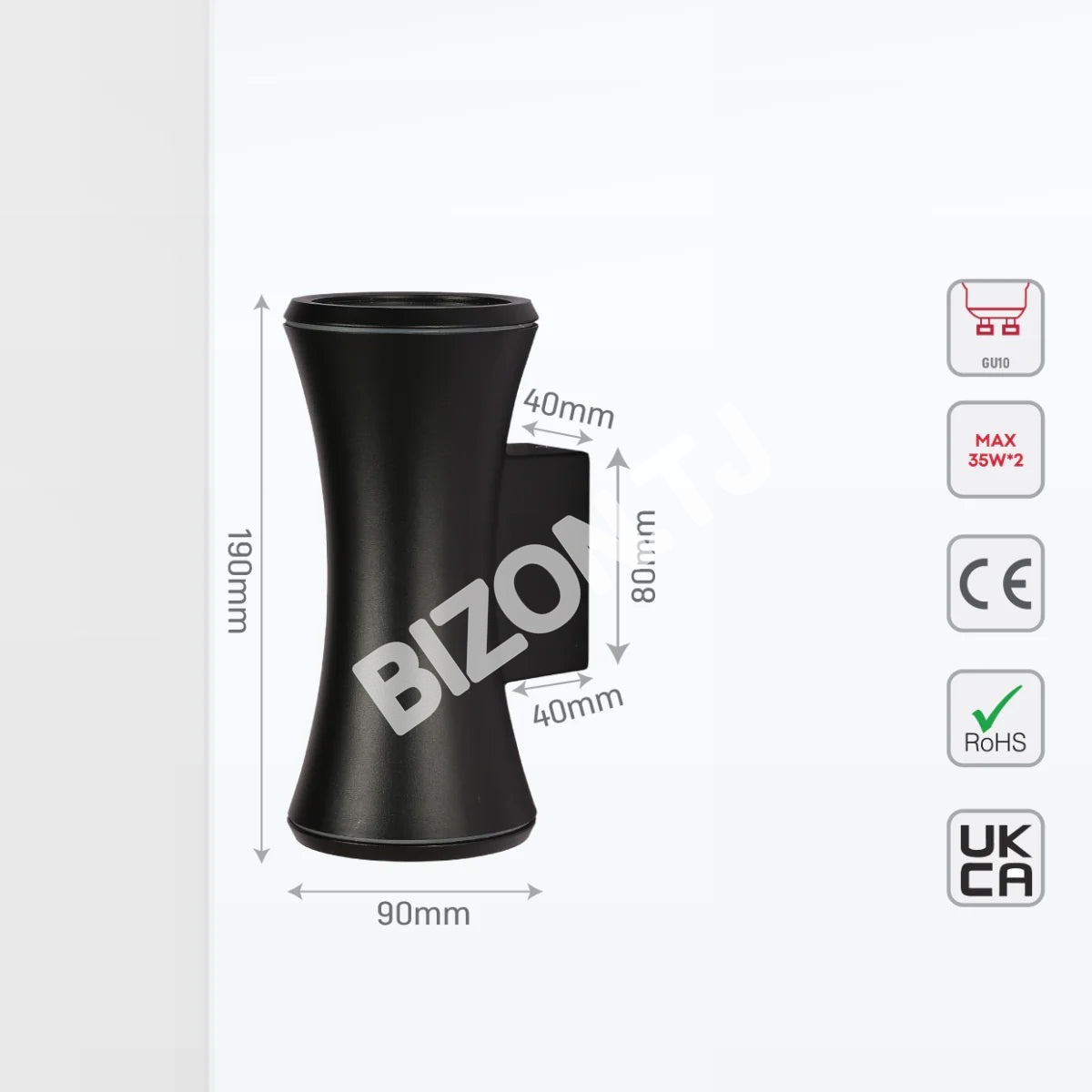Hourglass Up Down Aluminium уличный настенный светильник FG, 182-03410 4