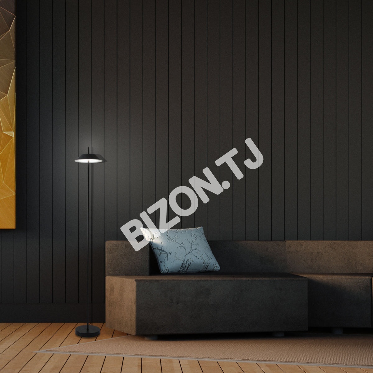 Светильник напольный. Светильник SCANDINAVIAN 08 LED металл D200H1310 BL, 130-03538 2