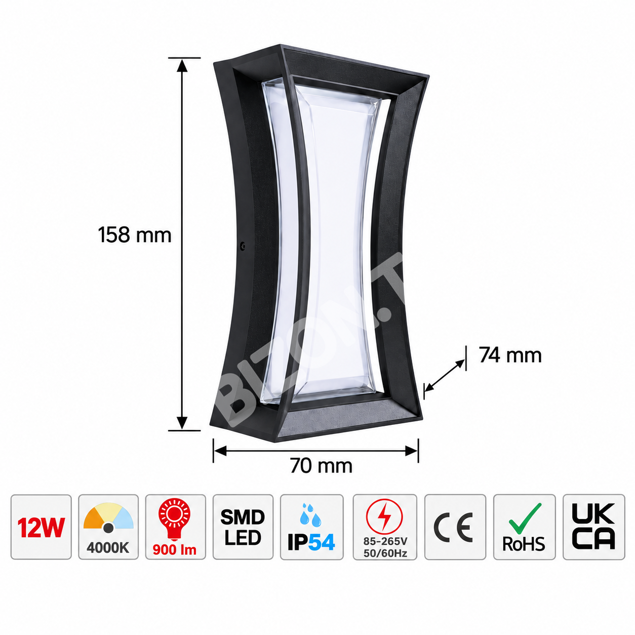Светильник LED SS119 / S 12 Вт Small черный коричневый 4000, 183-03297 6