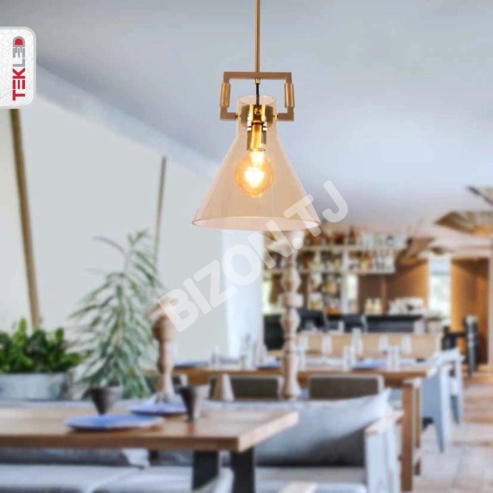 Люстра Chandelier 8658-1A AM E27 AMBER стекло (T, 156-19470 12