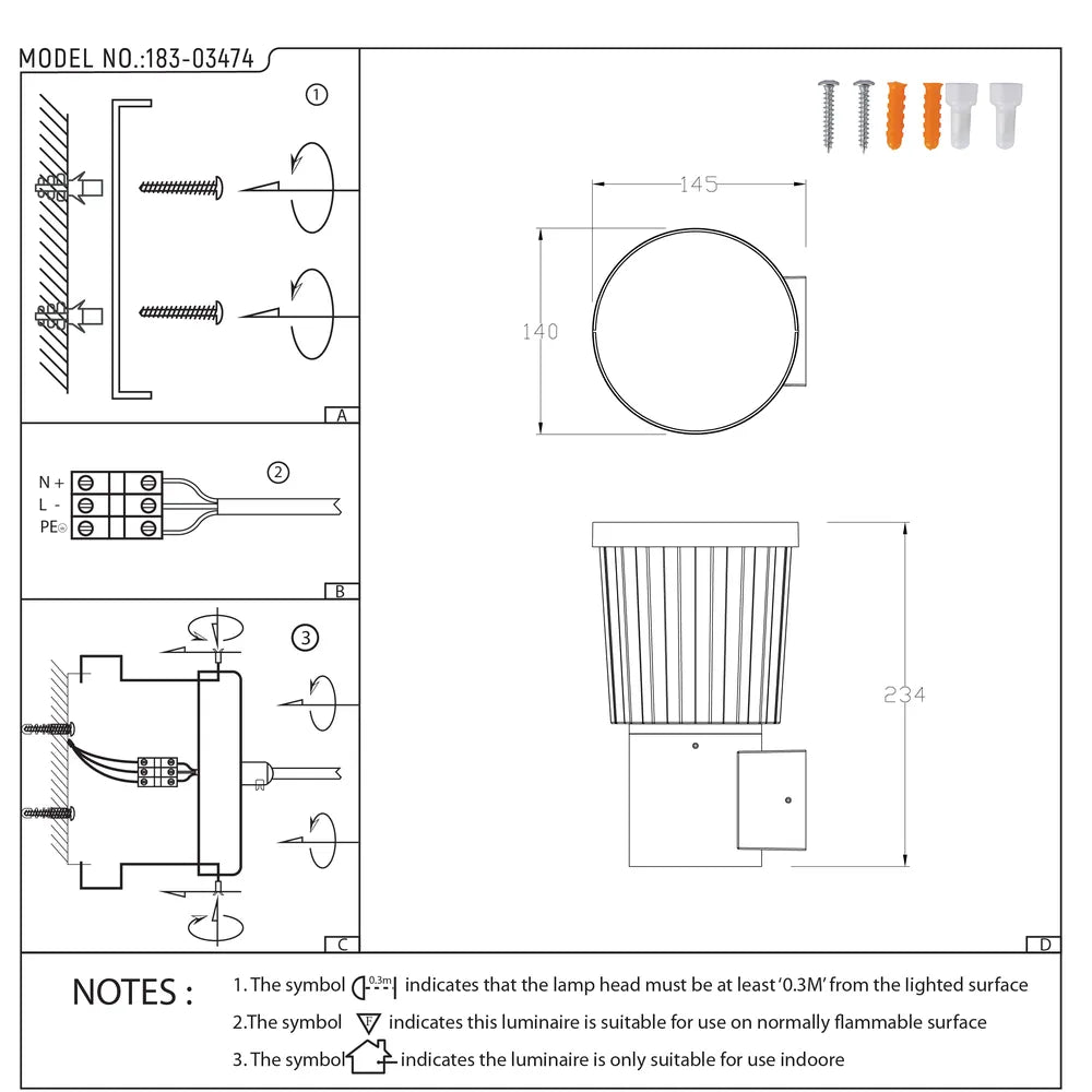 Cвет-к LED DL2306B 12 Вт 3000 К IP65, 183-03474 8