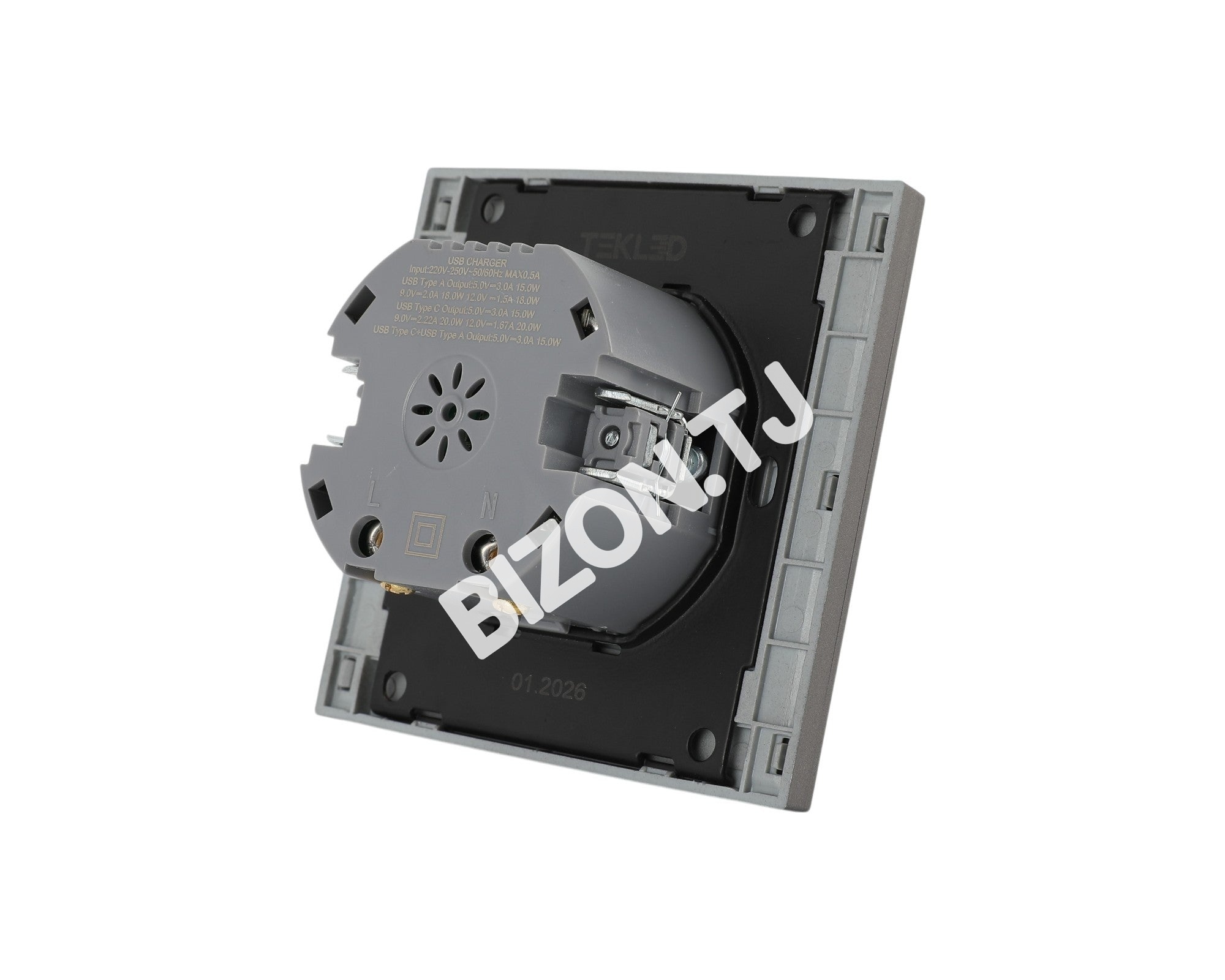 Розетка USB+TYPE C 20Вт, с / у, Черная, серия NIZMO, ELECTRIC 96 / 8, 283-03530 9