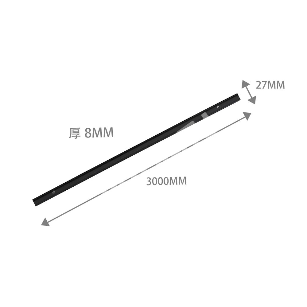 Алюминиевый Профиль SLIM для магнитный черный 3м TRA, 169-03701 2