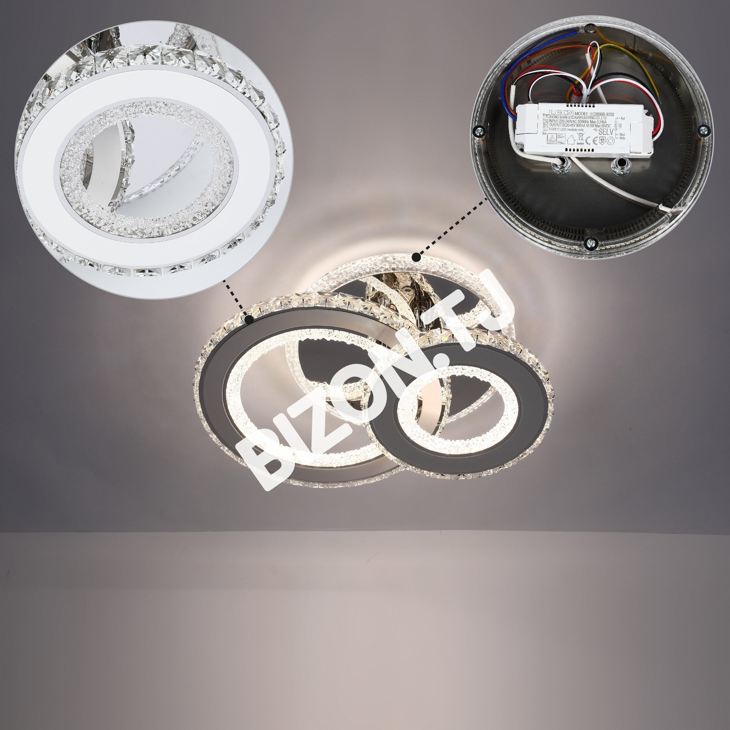 Люстра LED BS0717 63 Вт хром 3CCT, 159-18458 20
