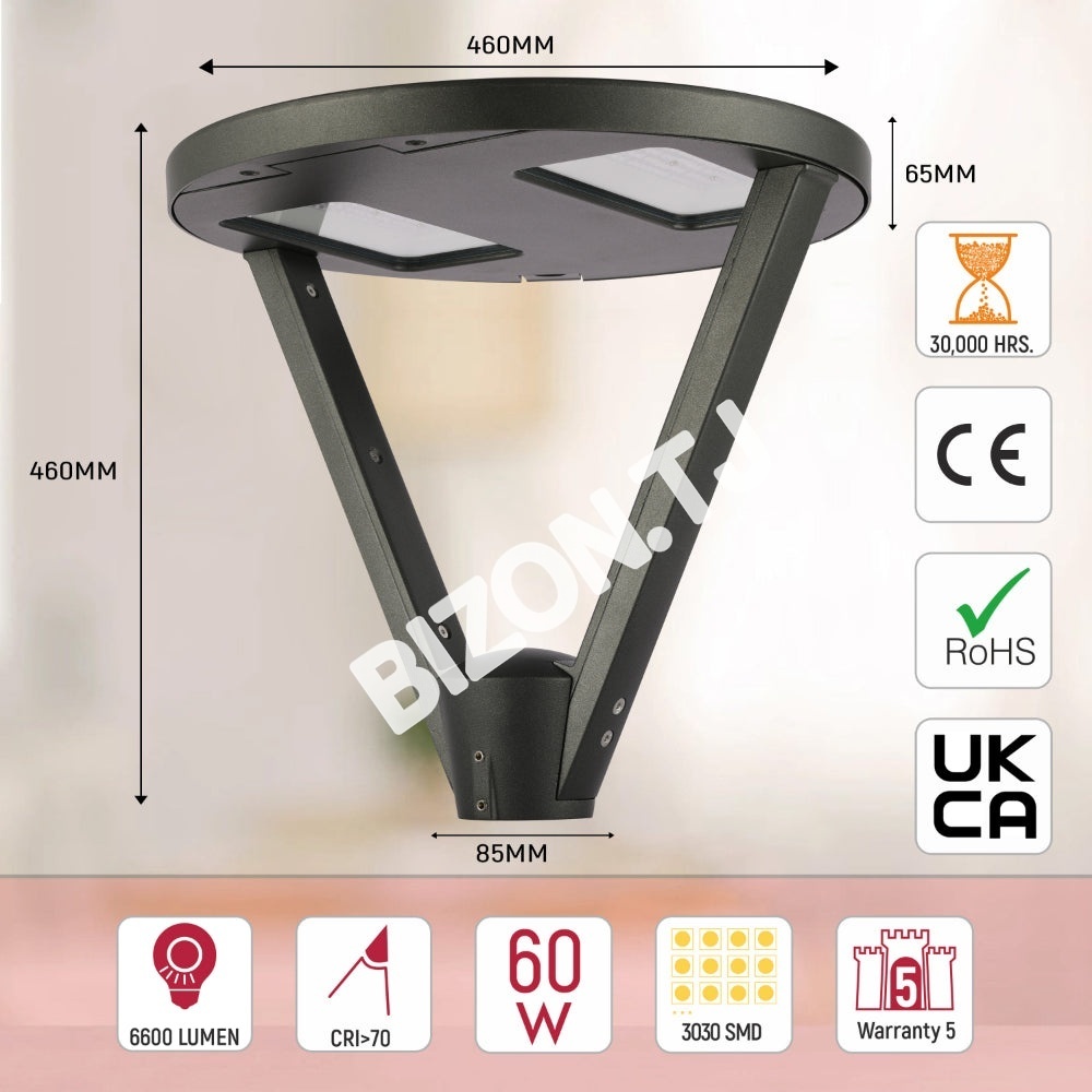 Светильник LED JYY600 60 Вт DARK серый 3000 К / 4000 К / 6000 К, 260-03639 20