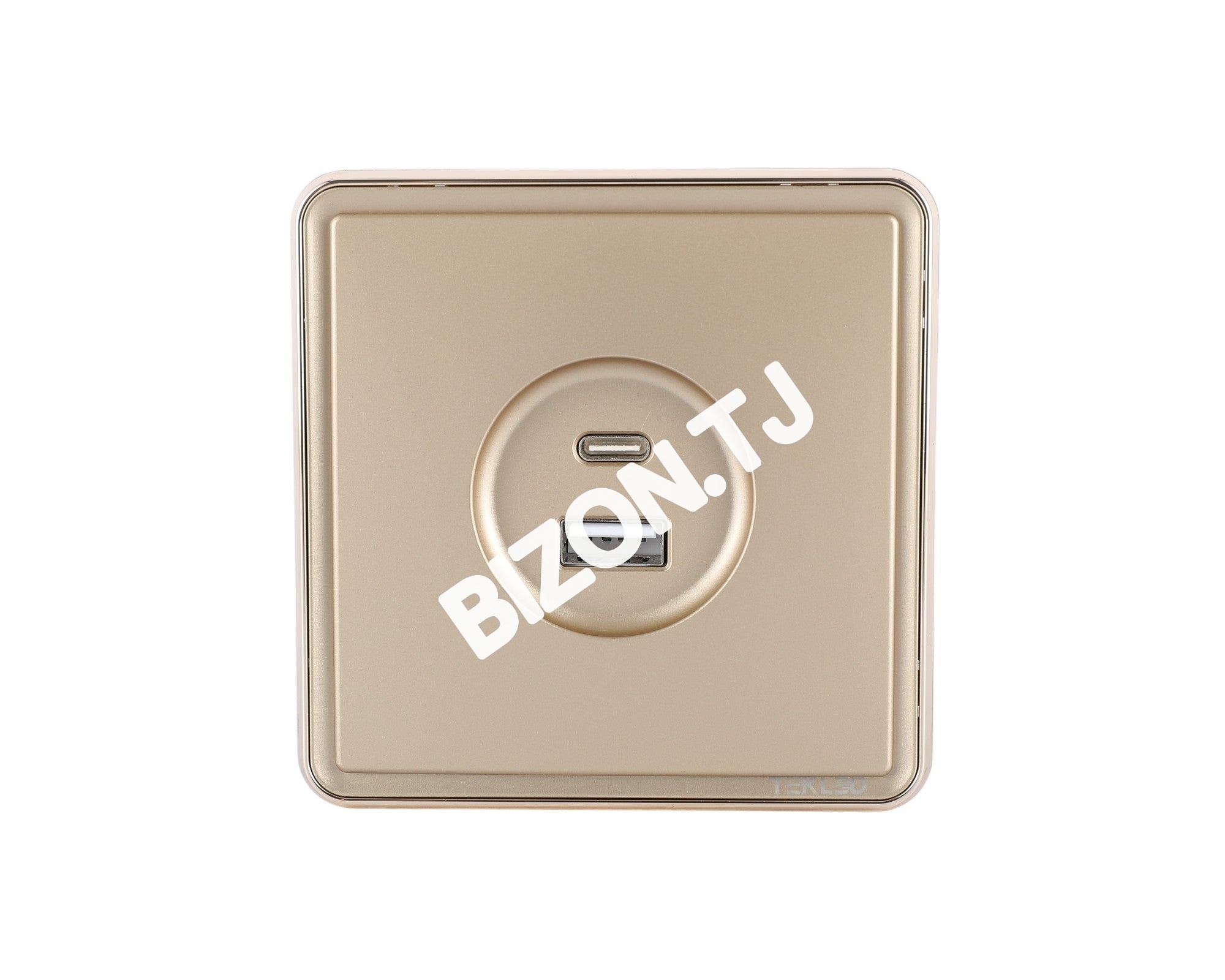 Розетка USB (Тип A+C), с / у, Золото, серия SAKURA, 100 / 10, 282-03388