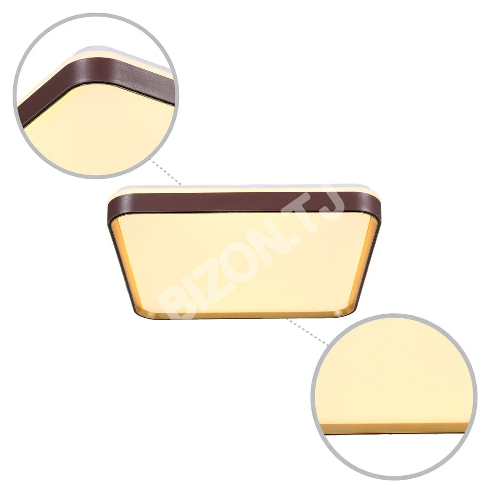 Светильник LED потолоч квадрат Светильник LUCE-700 36Wx2 фиолетовый Gol, 165-16014 6