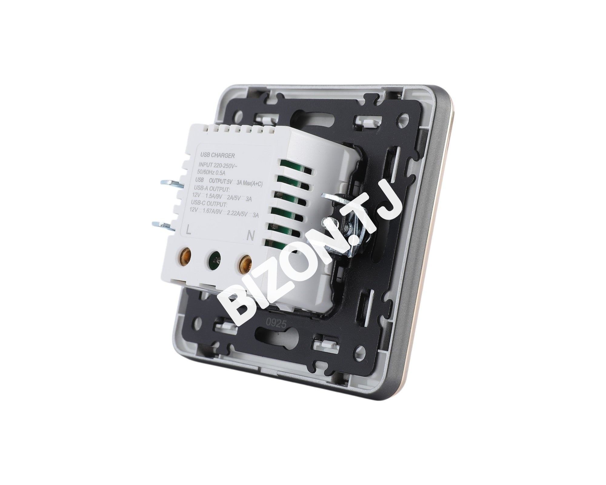 Розетка USB (Тип A+C), с / у, Золото, серия SAKURA, 100 / 10, 282-03388 18
