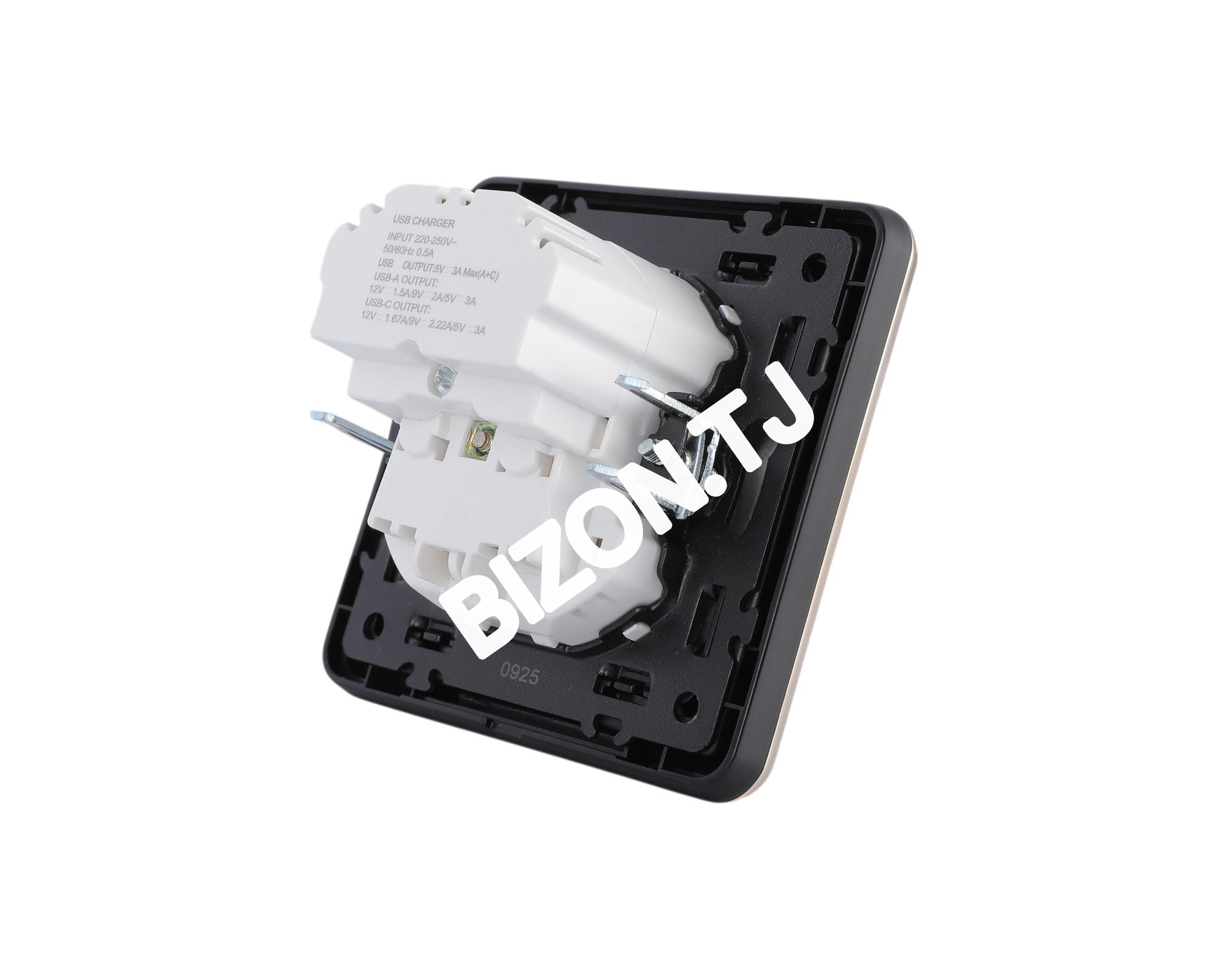 Розетка 1-я с / з+USB (Тип A+C), с / у, Золото, серия SAKURA, 100 / 10, 282-03406 8