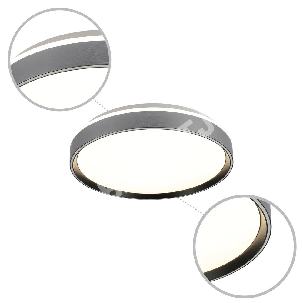 Светильник LED потолочный Светильник LUCE-400 30Wx2 серебристый черный D, 165-16010 6