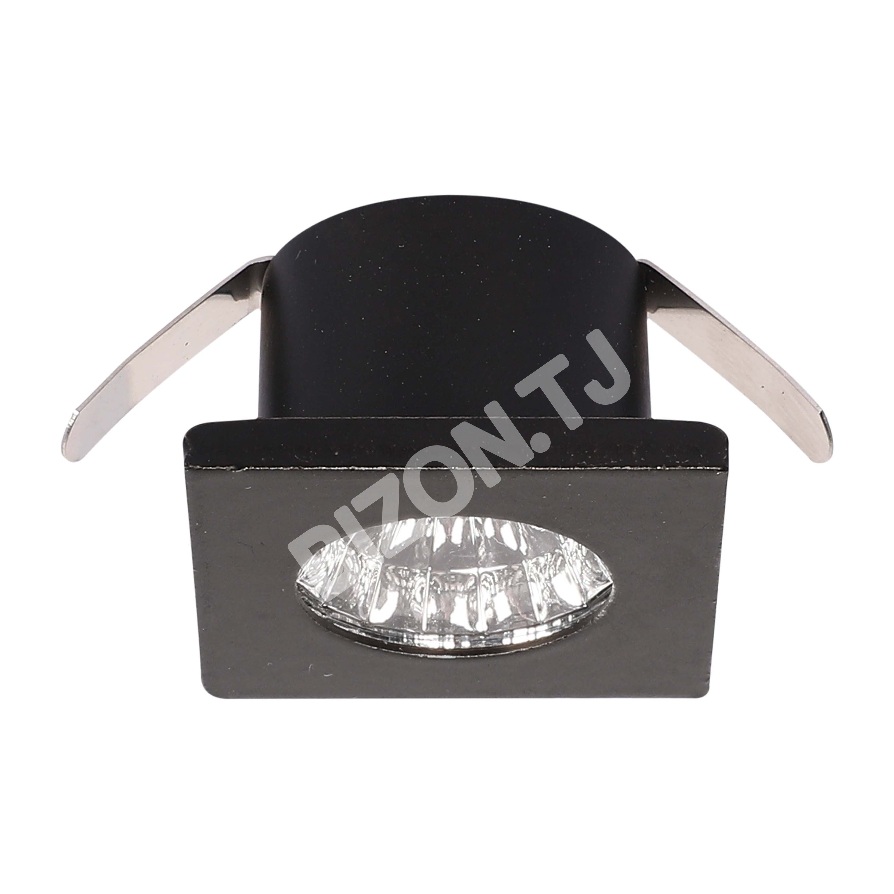 Светильник LED M101BL COB квадратный 1 Вт черный 4000 К 200, 145-03062