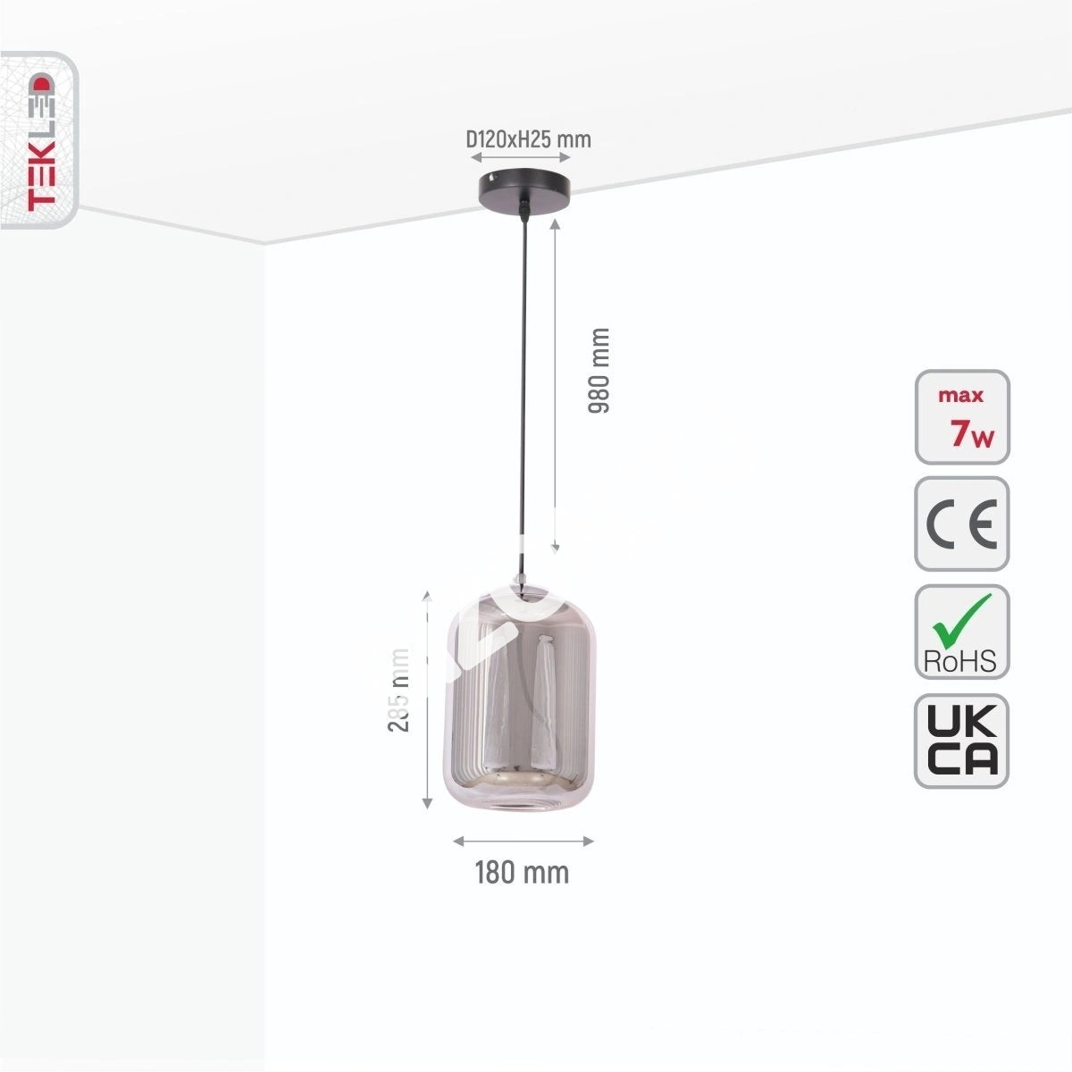 Люстра LED DROP B 180×260, 159-17332 10