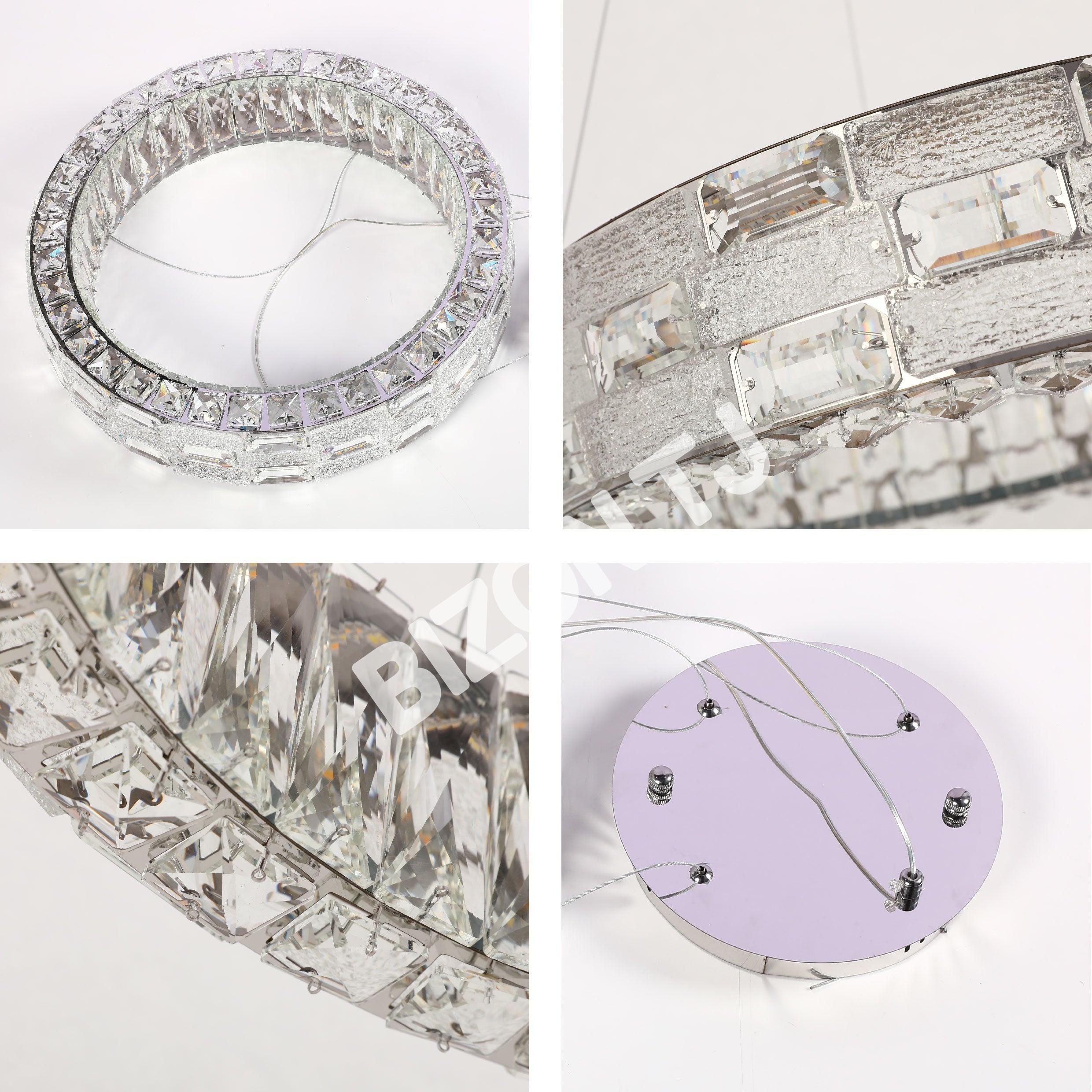 Люстра Crystal хром CB701 D500мм 3 Colour (с ди, 159-18334 6