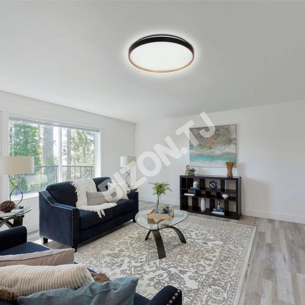 Светильник LED сверкающий потолоч Светильник BOVER 40Wx2 черный D500, 165-16017 4