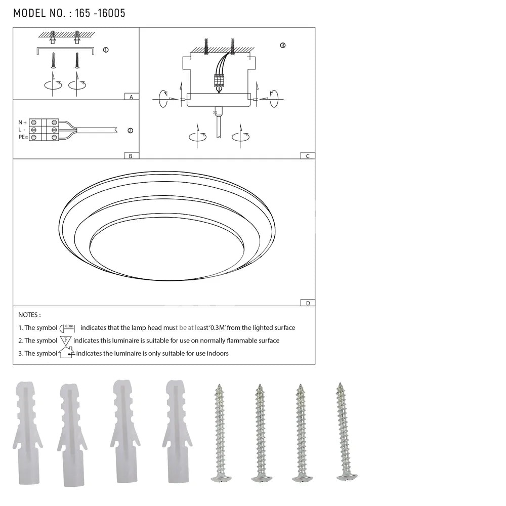Светильник LED потолочный Светильник STL50040Wx2 синий D500 6000 К / 4, 165-16005 8