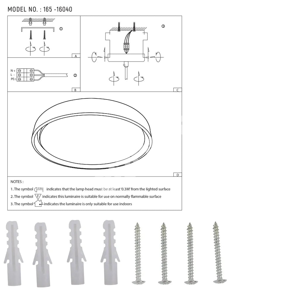 Светильник LED кругл потолочн Светильник SANKIA RD 40Wx2 синий D500, 165-16040 8