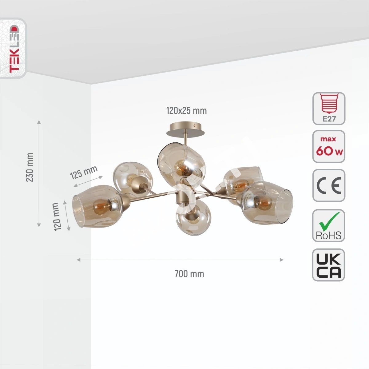 Люстра S2001 4xE27 хром 690×690×3651s, 159-17810 6