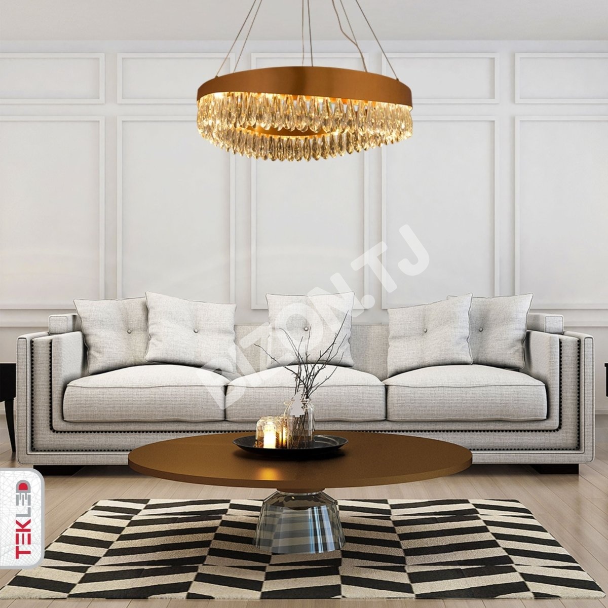 Светильник Faceted Long Pear Crystal золотой металл Island Chandelier потолочный светильник L1100 с 12xG9, 156-19574 17
