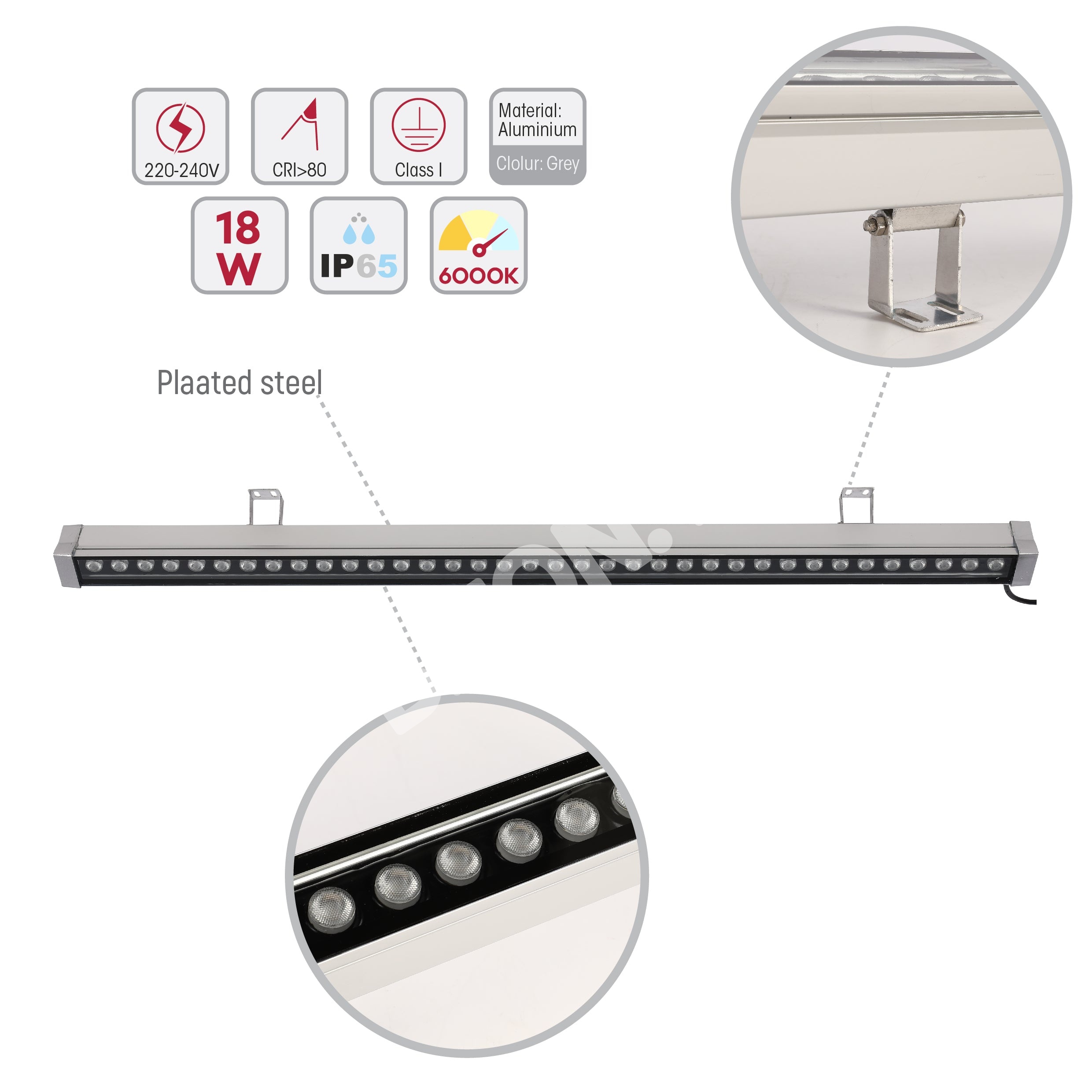 Прожектор LED WW02 18 Вт 100 см 4000 К IP, 224-03145 21