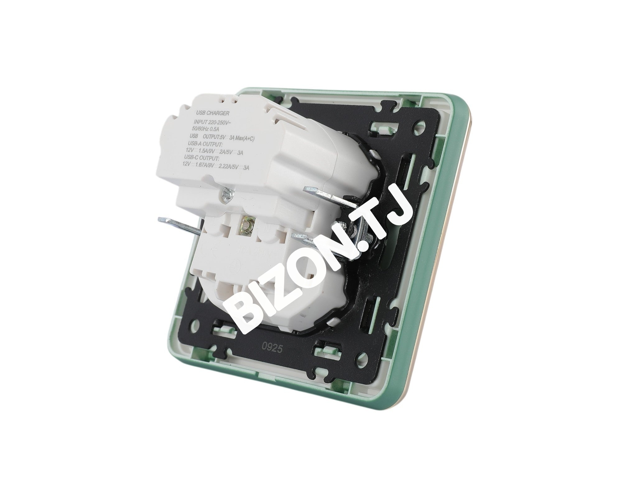 Розетка 1-я с / з+USB (Тип A+C), с / у, Золото, серия SAKURA, 100 / 10, 282-03406 33